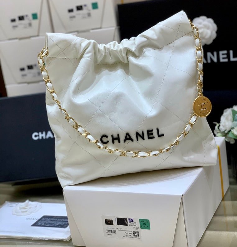 Chanel 22 Large Handbag 37cm White