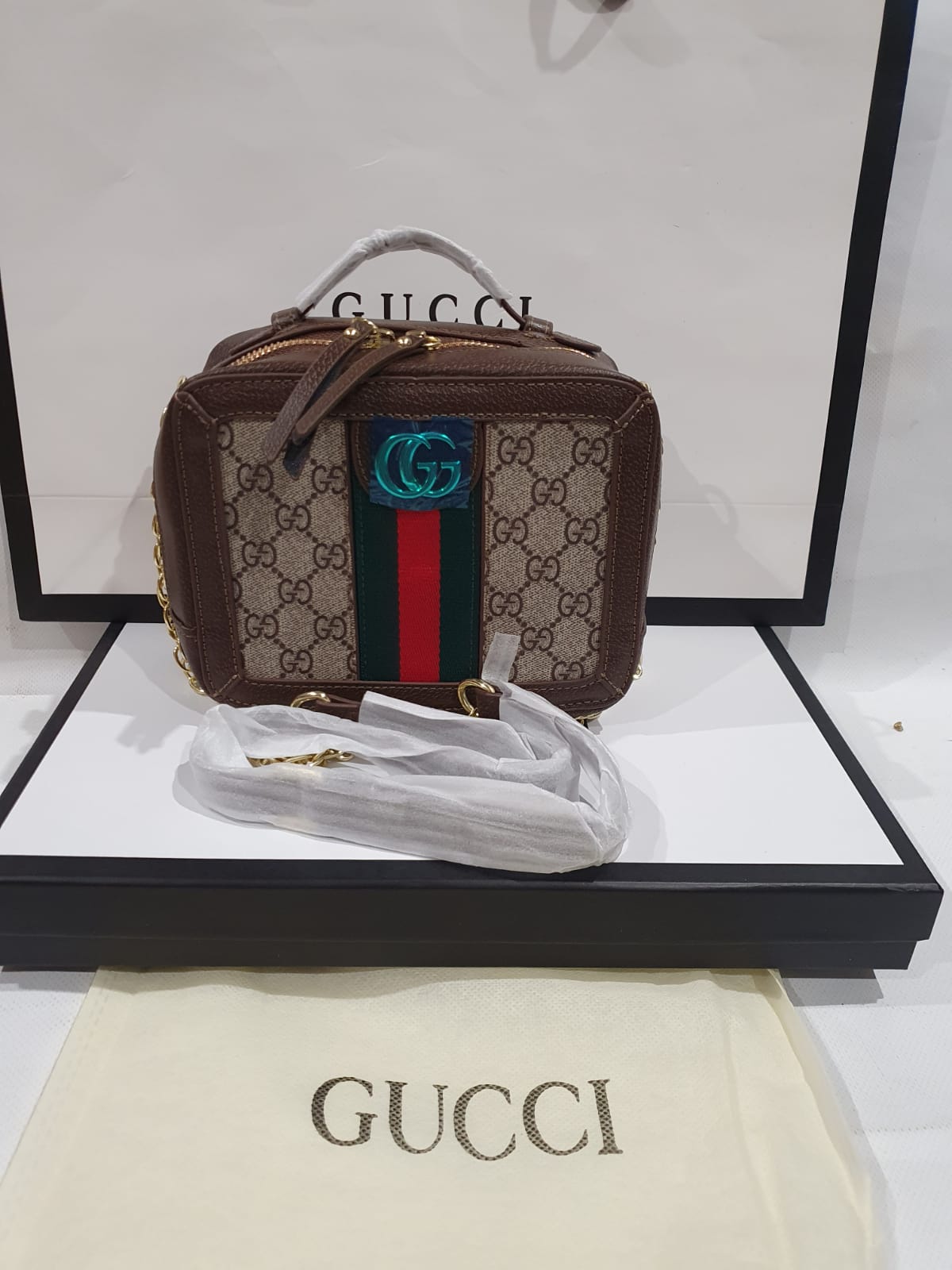 Gucci Supreme Ophidia Box mini shoulder Handbag