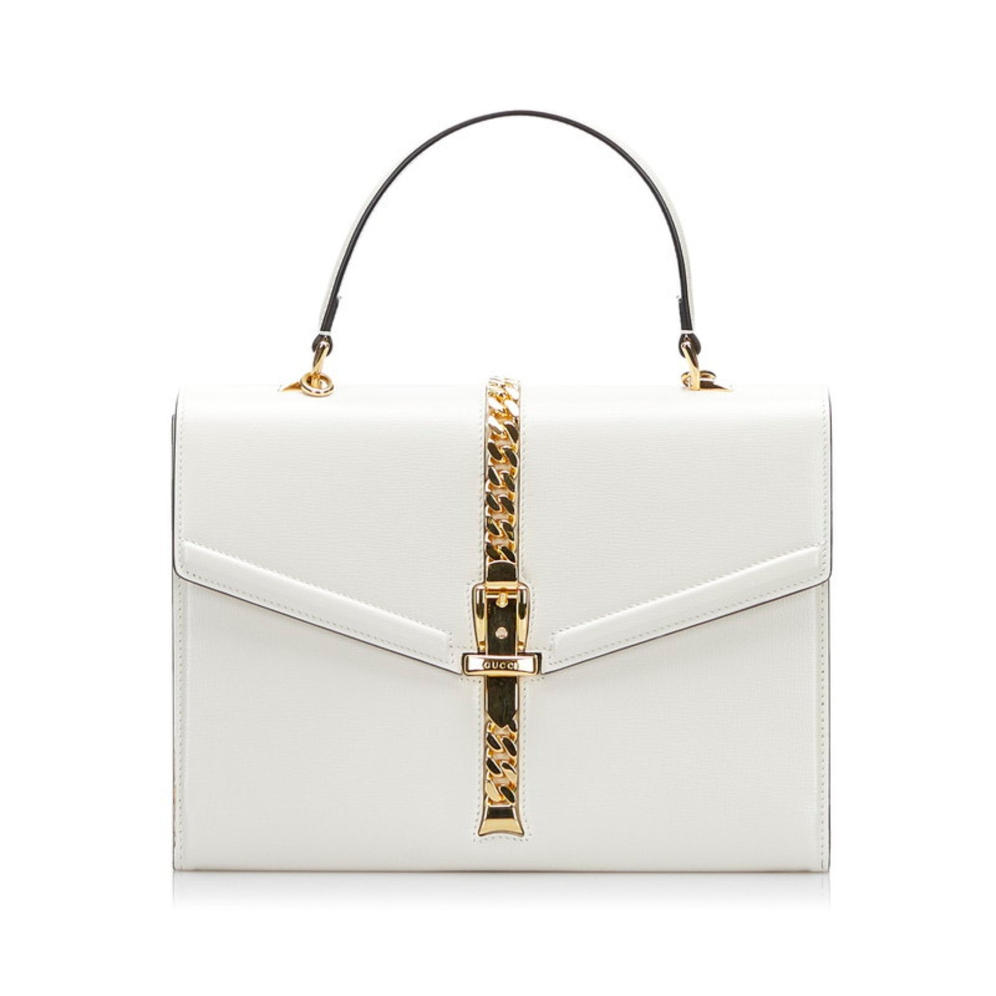 Gucci handbag shoulder bag 602781 white leather ladies Gucci