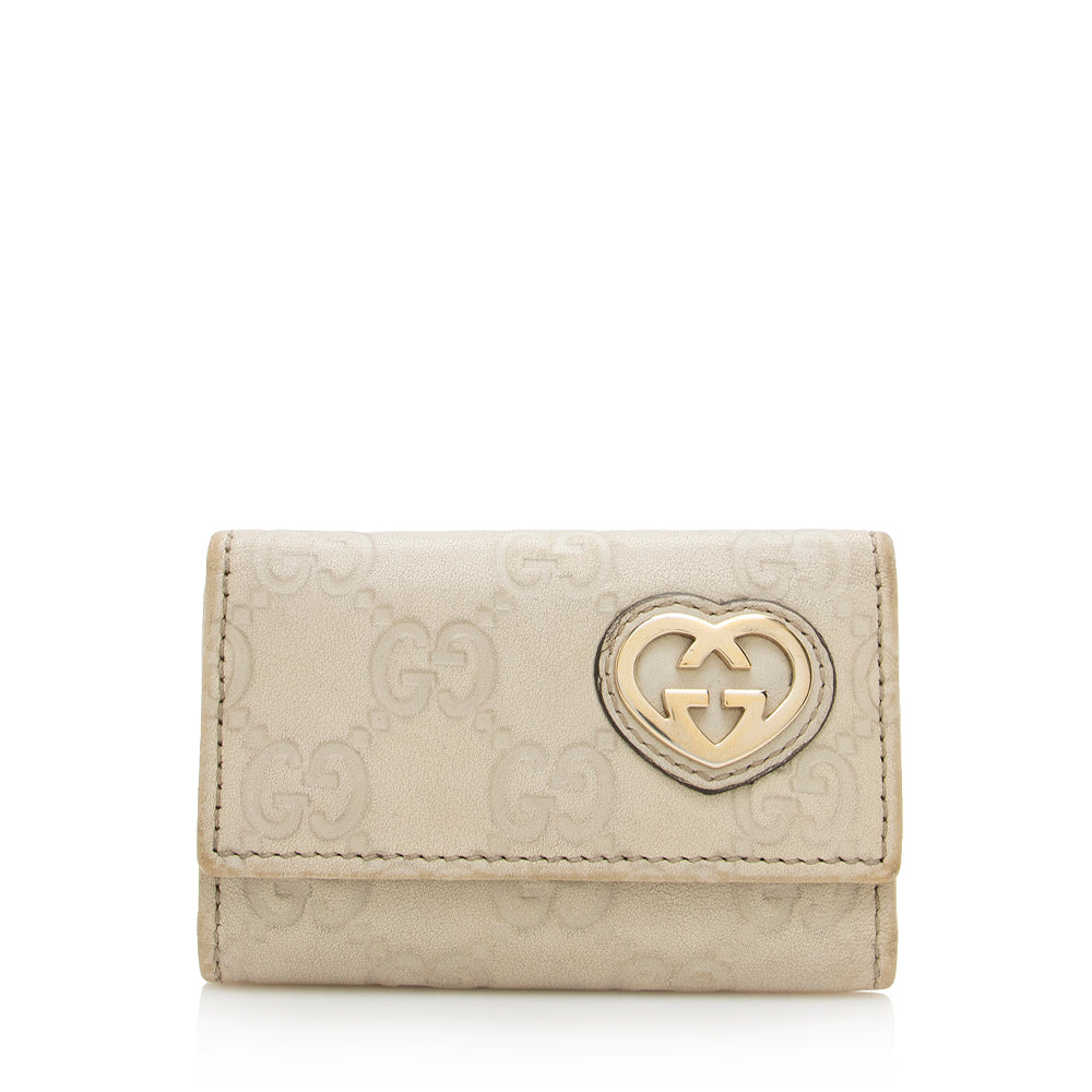 Gucci Guccissima Lovely Heart Key Case FINAL SALE