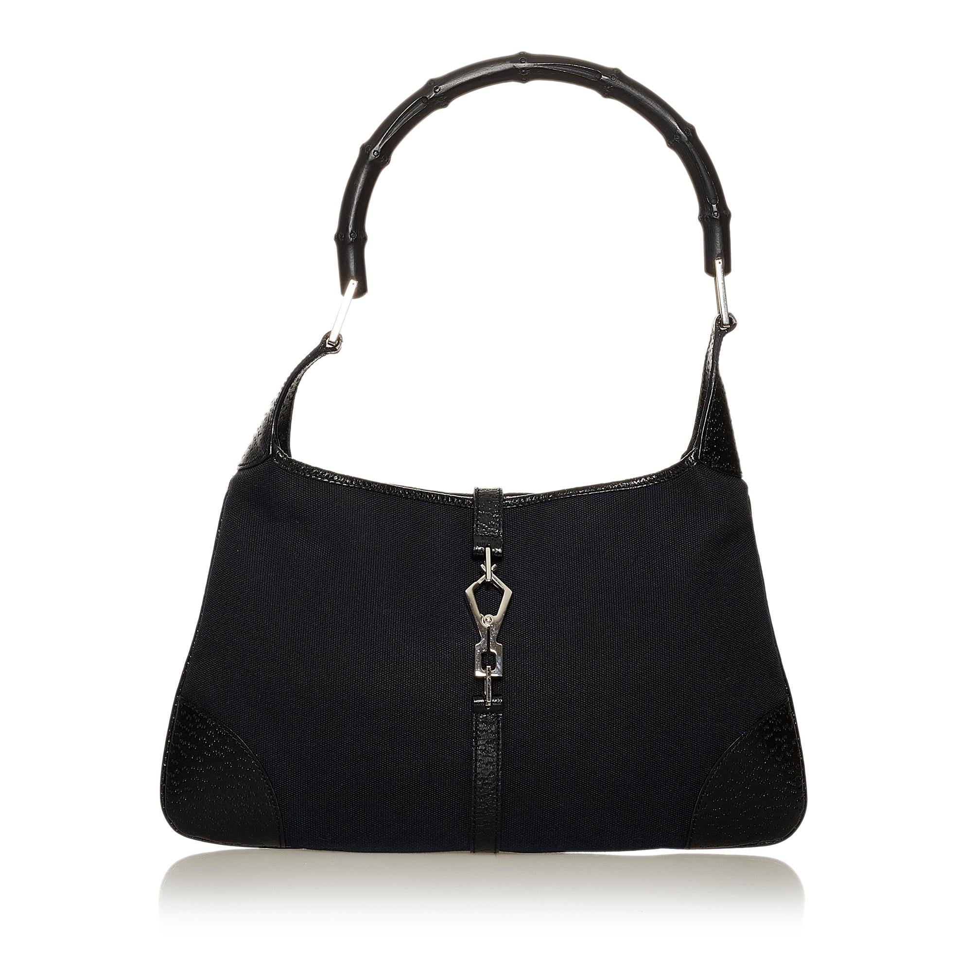 Gucci Bamboo Jackie Canvas Handbag