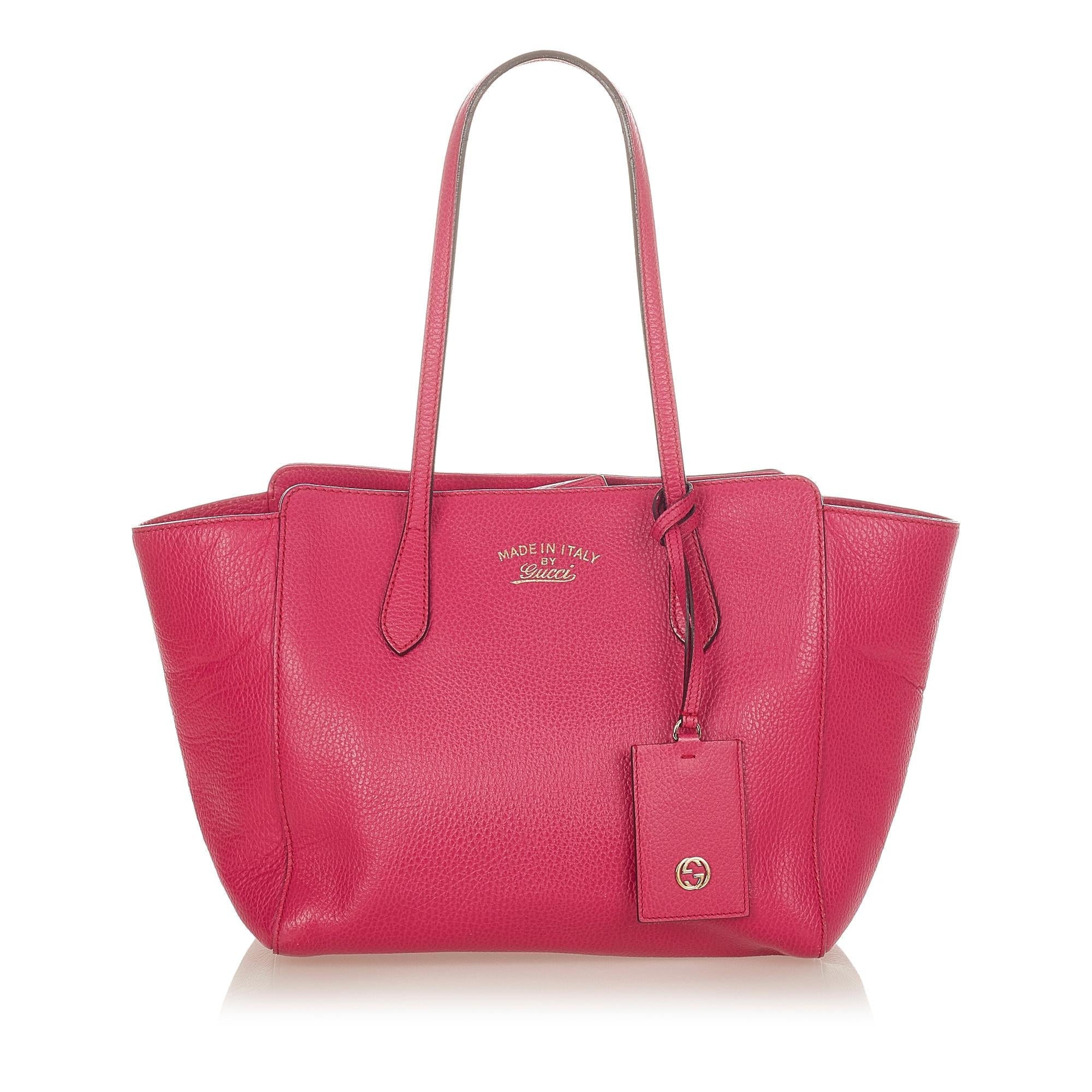 Gucci Swing Leather Tote Bag