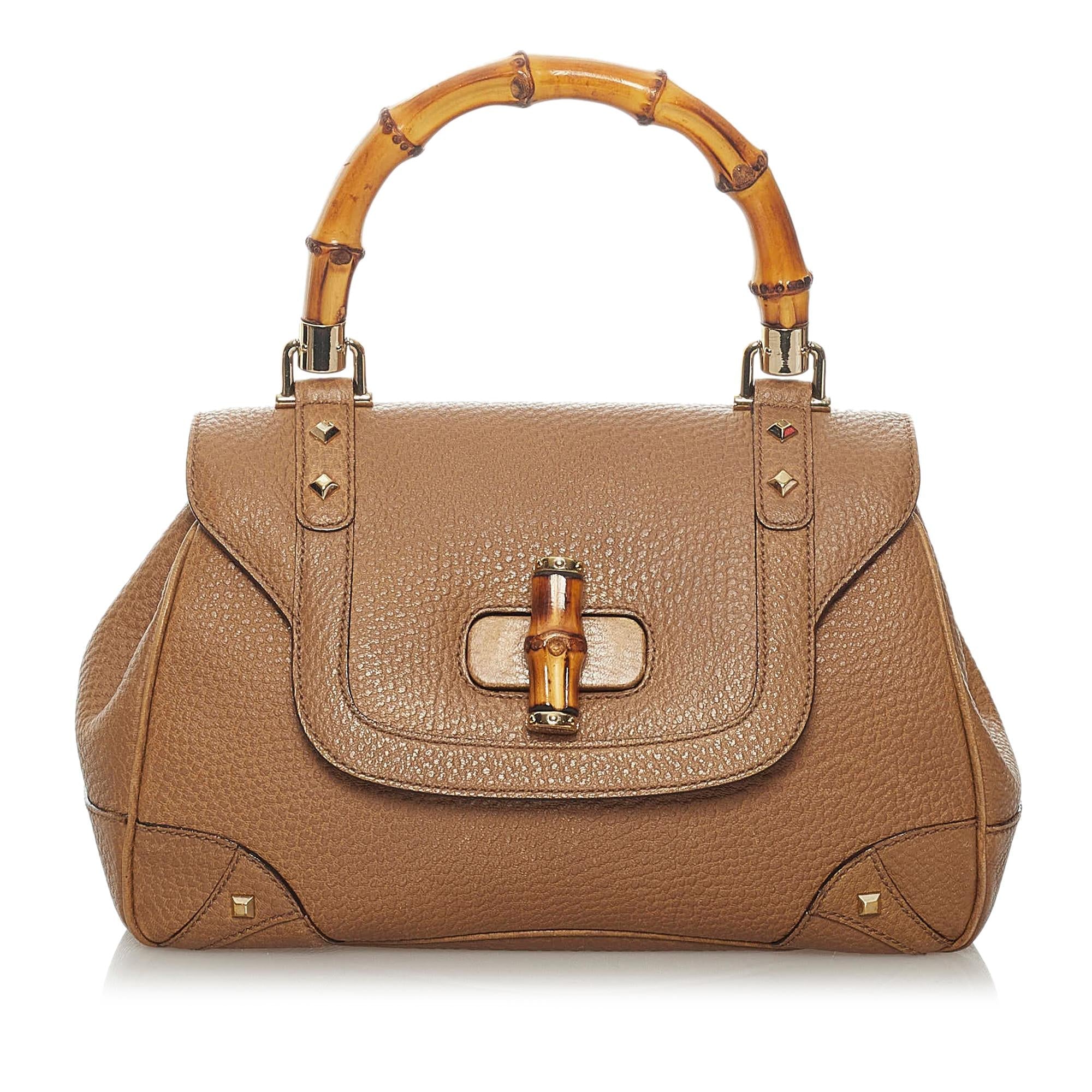 Gucci Bamboo Night Leather Handbag