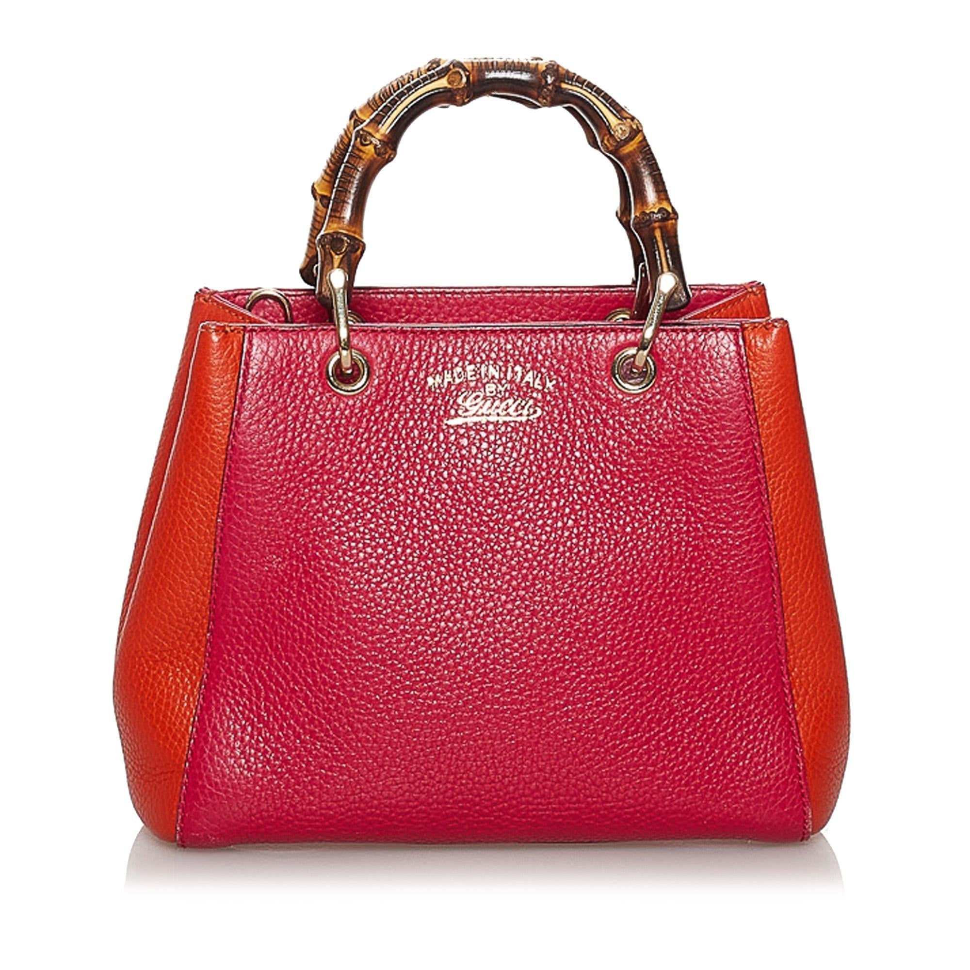 Gucci Bamboo Shopper Leather Satchel