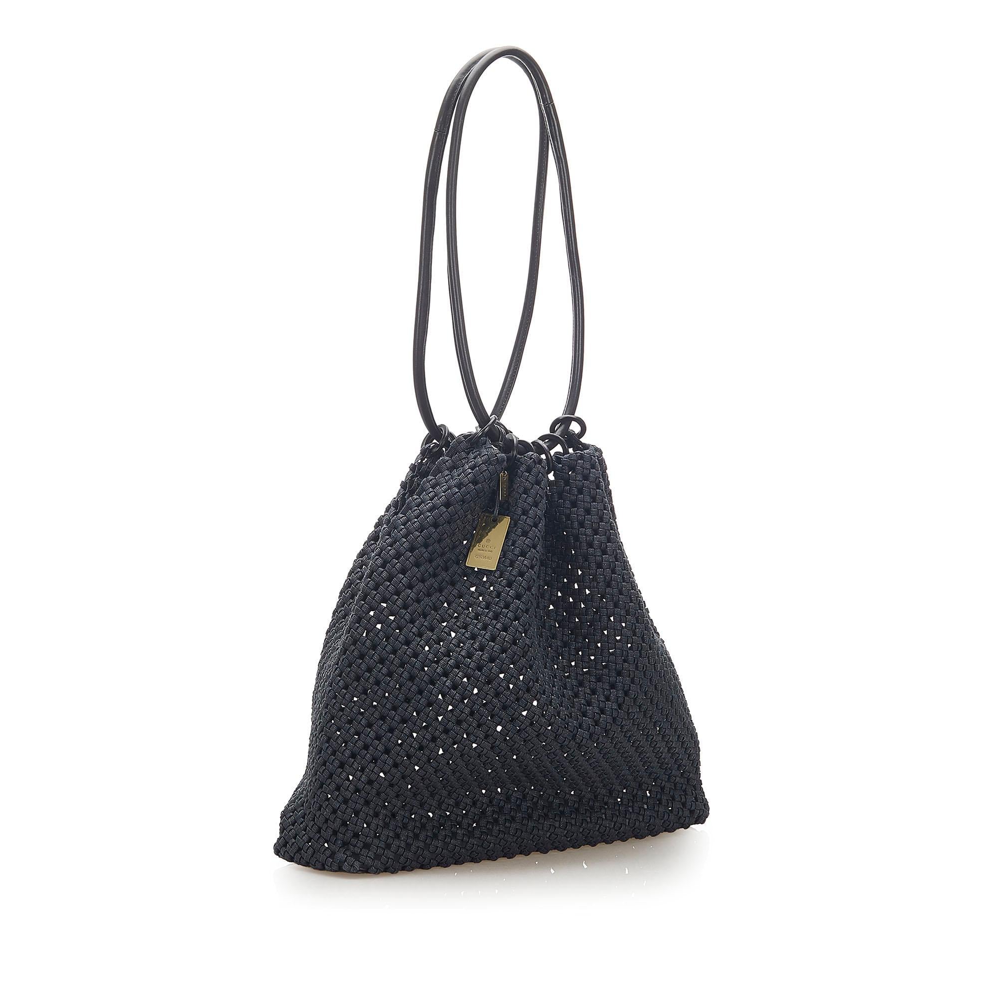 Gucci Woven Leather Tote SHG17333