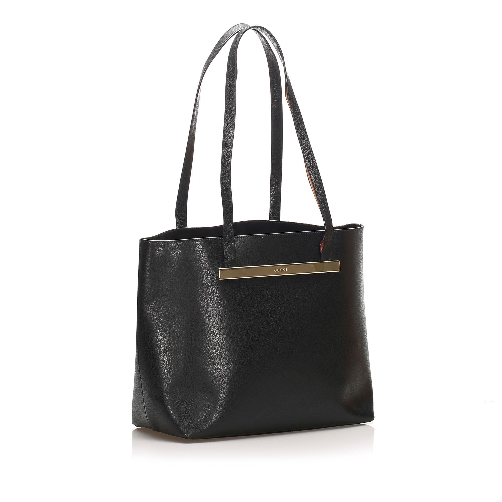 Gucci Leather Tote Bag SHG12973