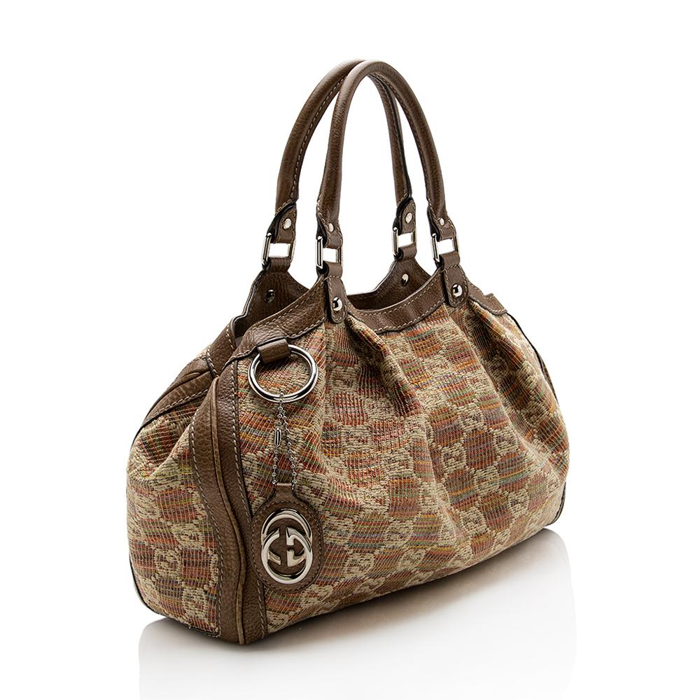 Gucci Raffia Sukey Medium Tote SHF13209