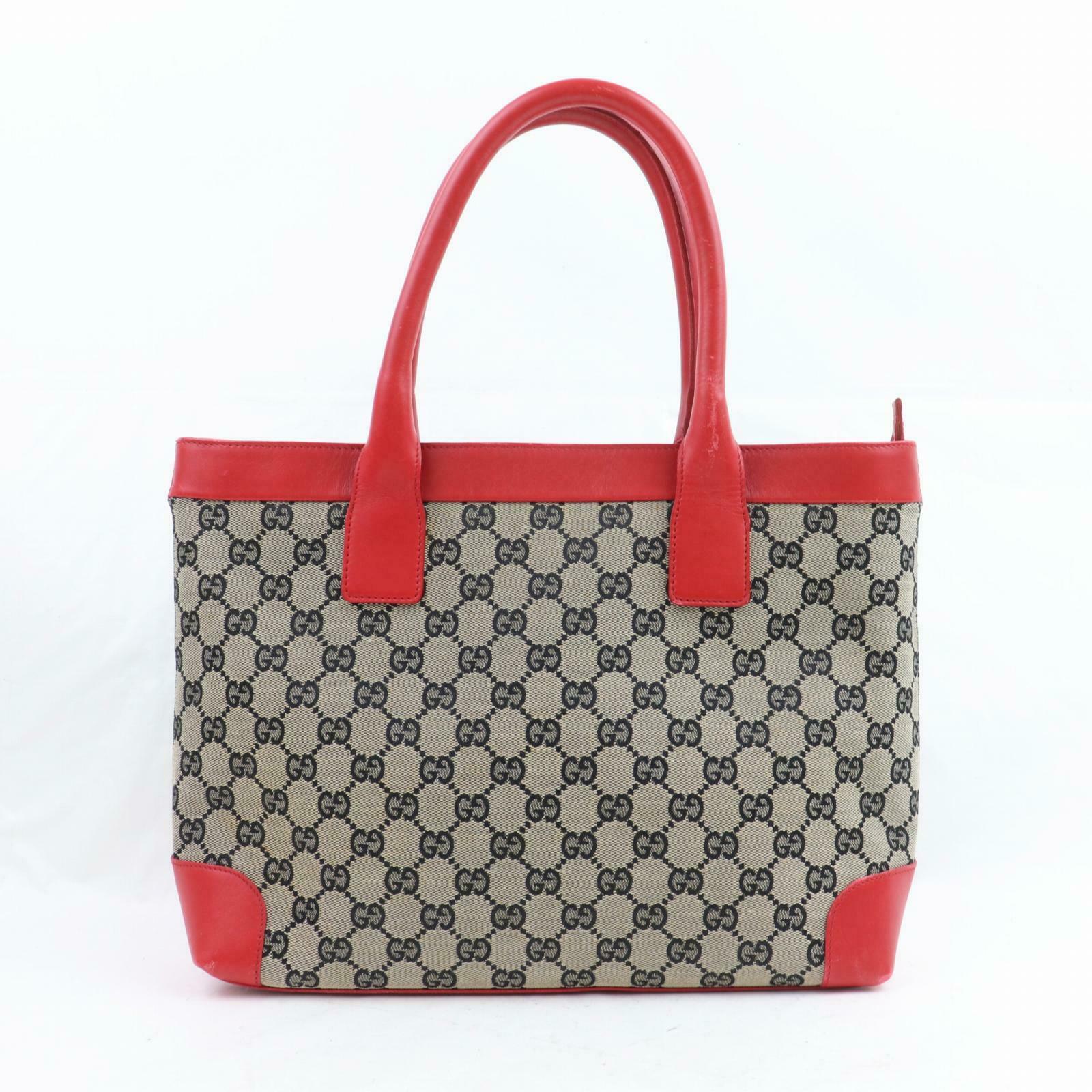 Gucci Tote Bag Red Canvas SHC116084