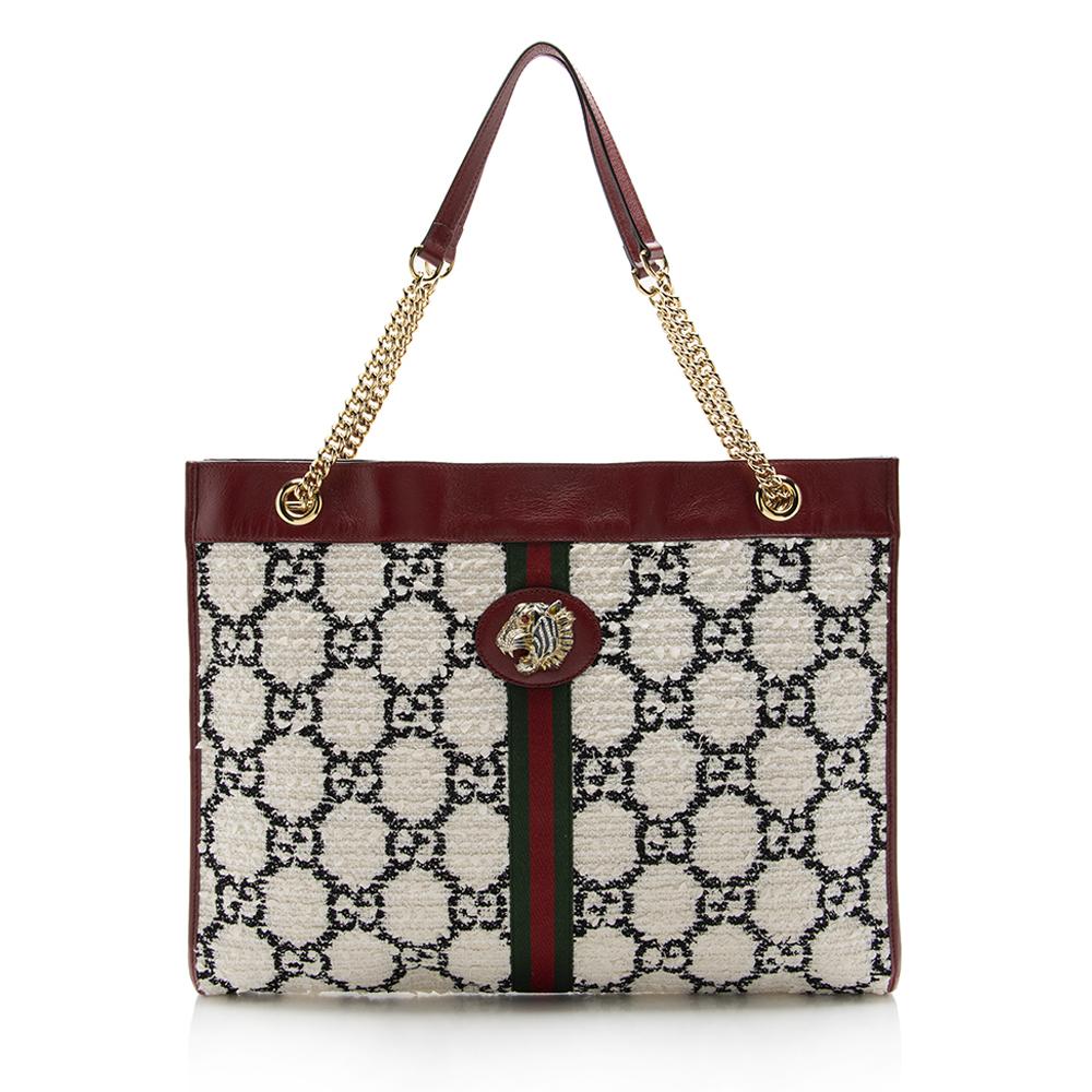 Gucci Tweed Rajah Large Tote SHF13836