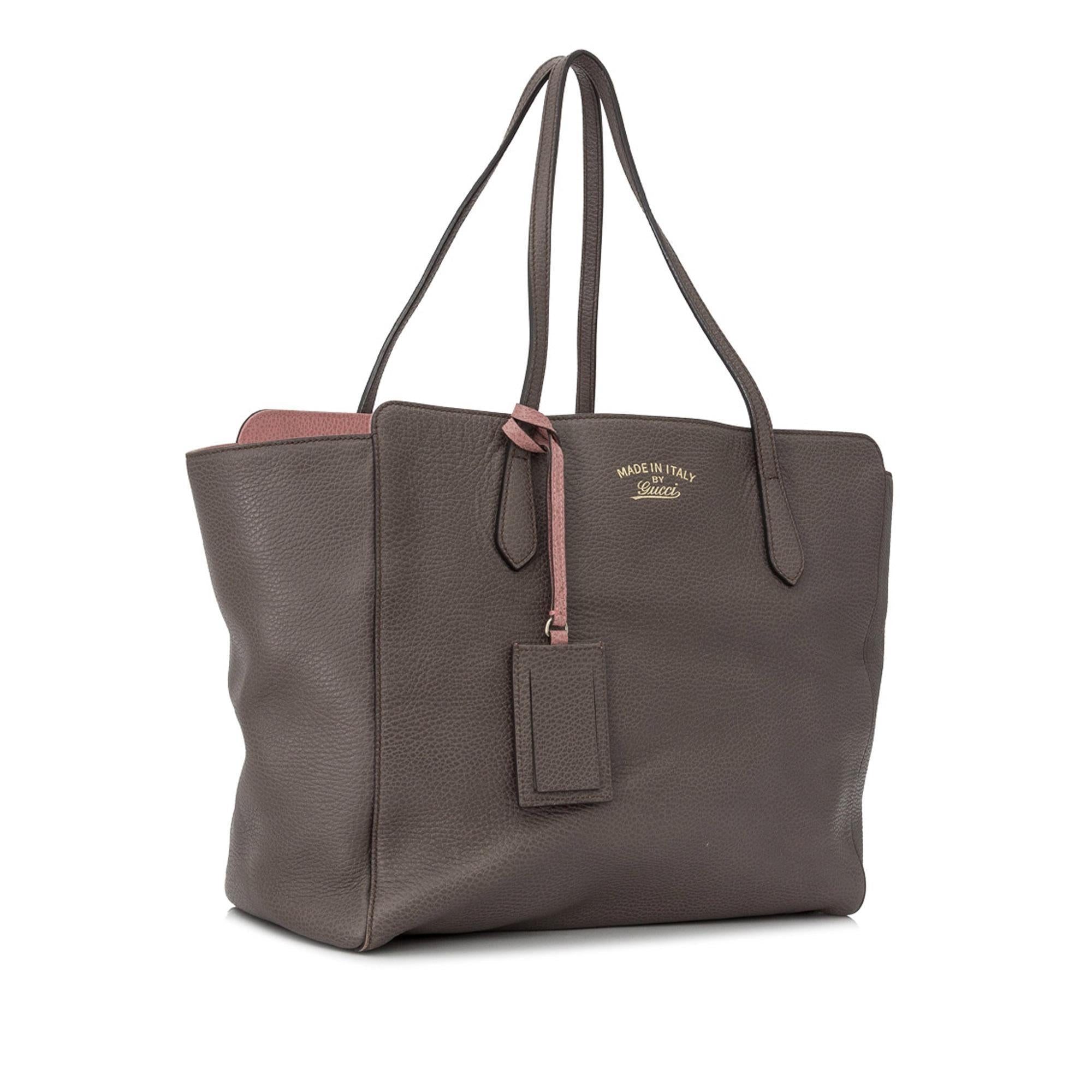Gucci Small Swing Leather Tote Bag SHG20697