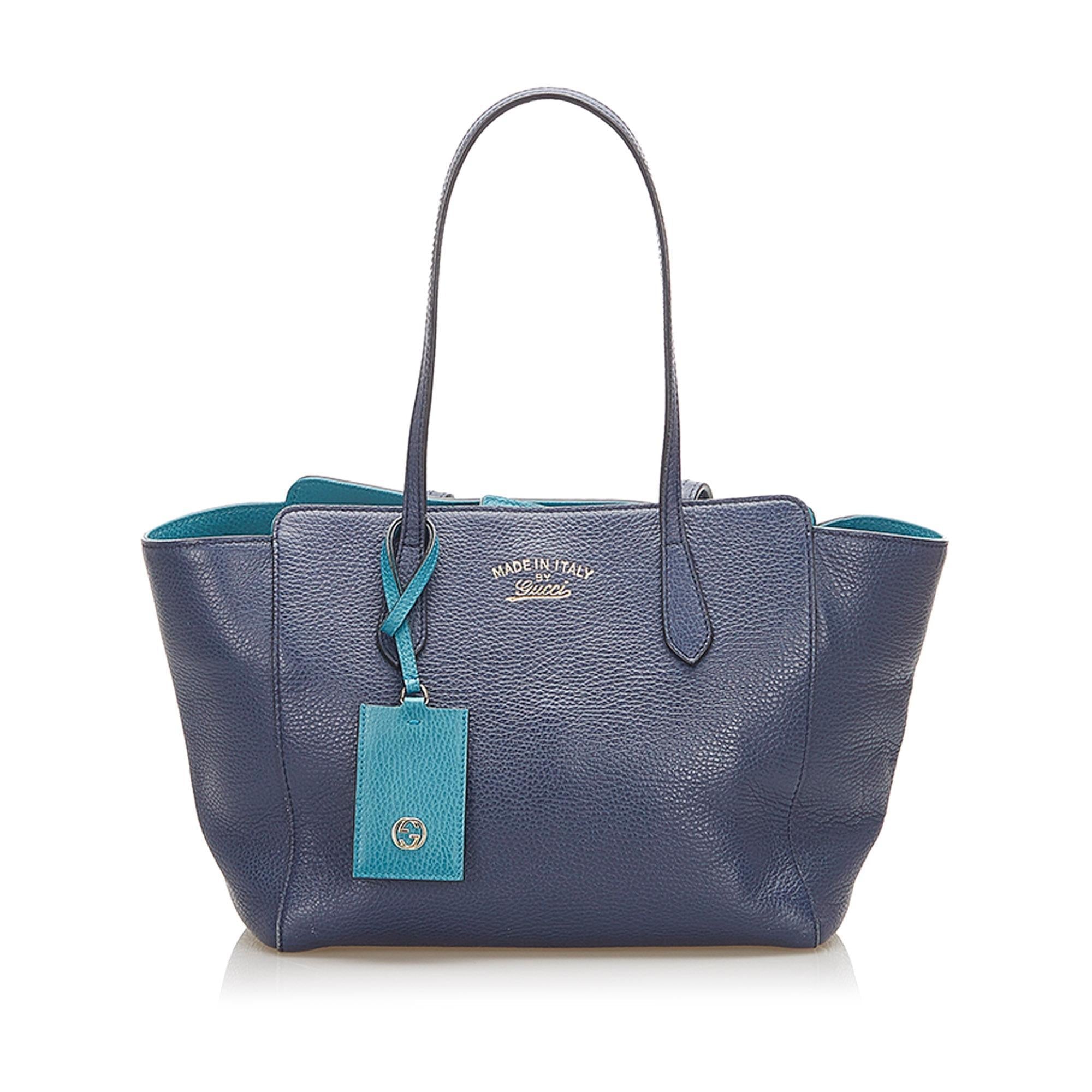 Gucci Swing Leather Tote Bag SHG18058