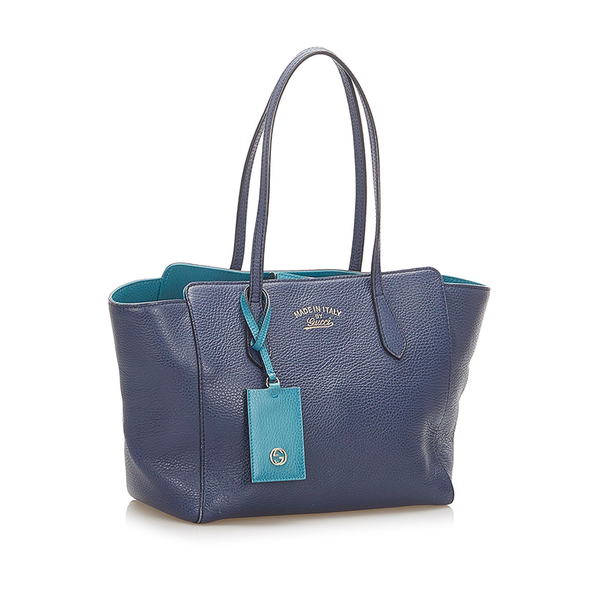 Gucci Swing Leather Tote Bag SHG18058