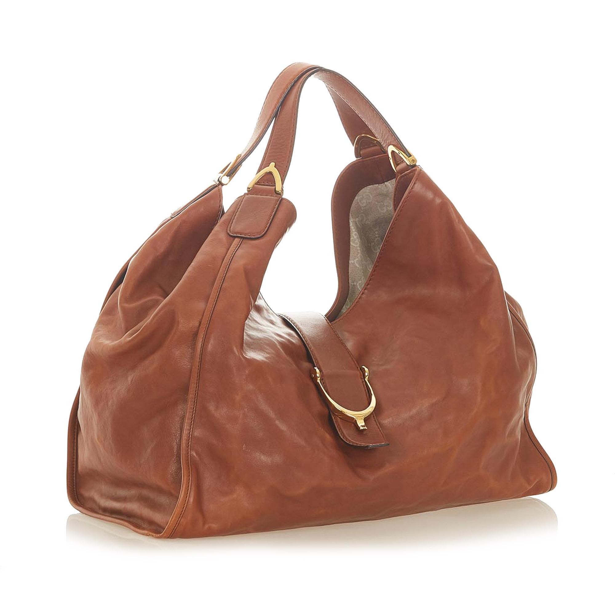 Gucci Soft Stirrup Leather Tote Bag SHG20132