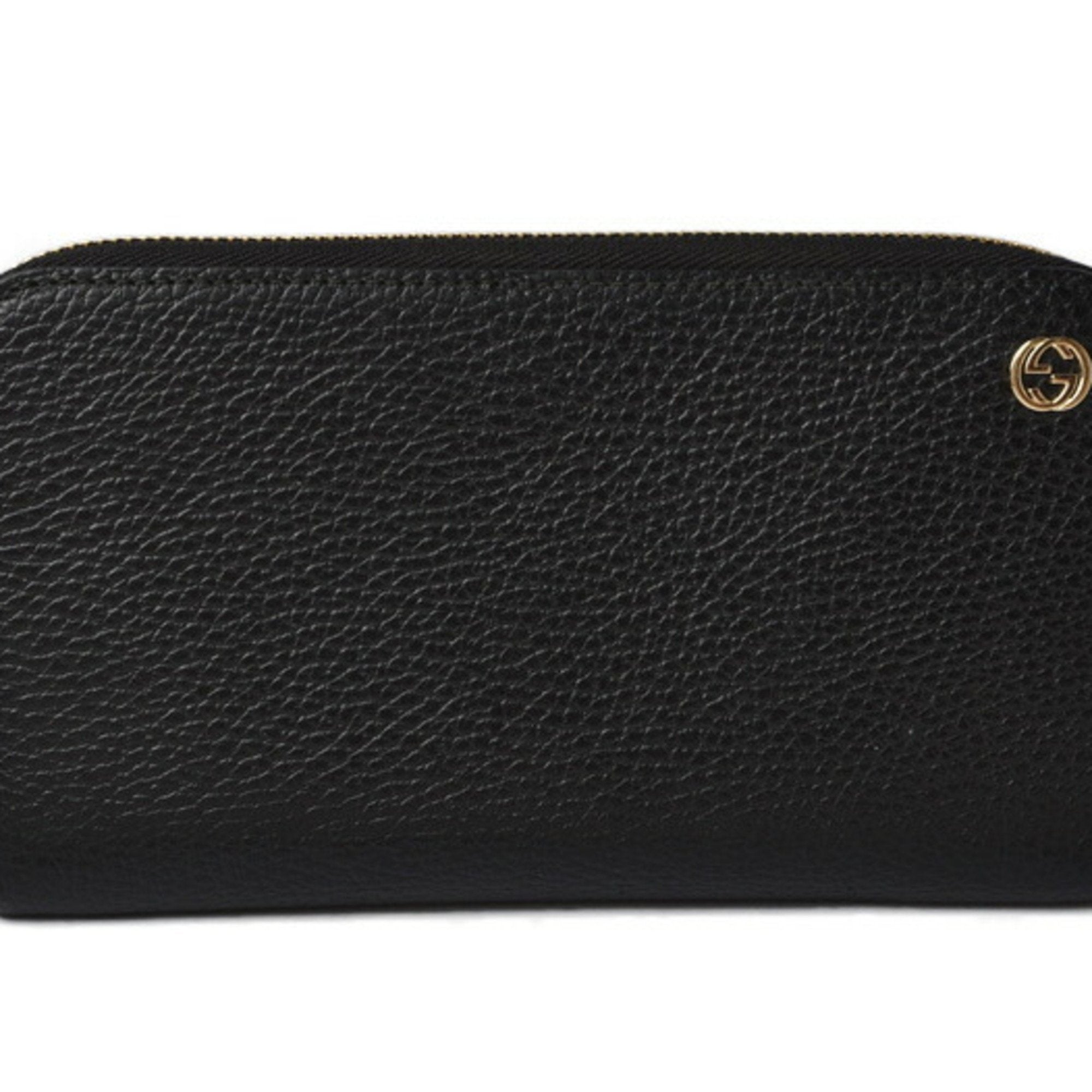 Gucci Wallet GUCCI Long WalletPetit Marmont Leather Black Round 449347 Outlet