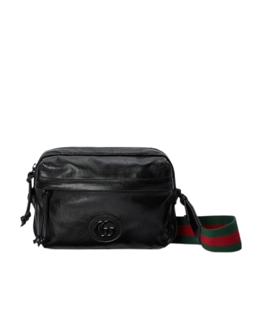 Gucci Gucci Double G Leather Shoulder Bag