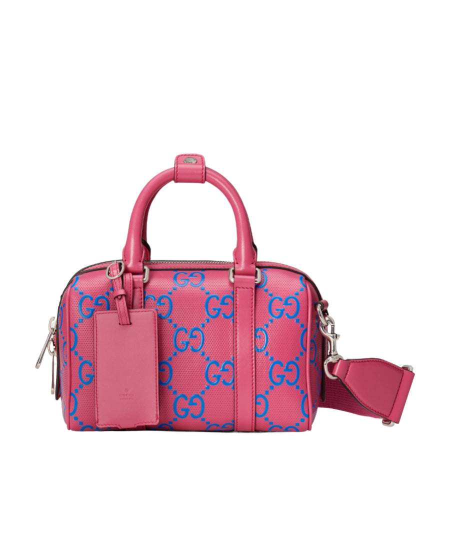 GUCCI Calfskin GG Tennis BiColor Embossed Mini Duffle