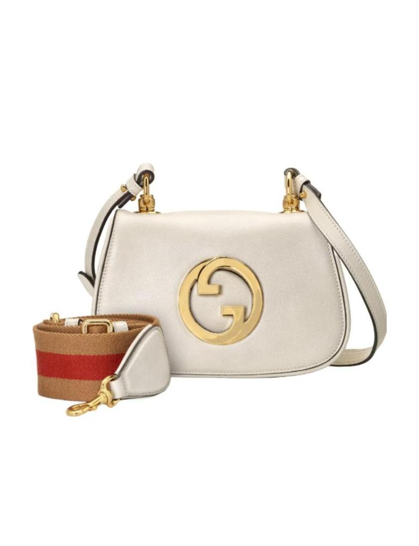 Gucci Blondie Roxy Shoulder Bag in White Gucci