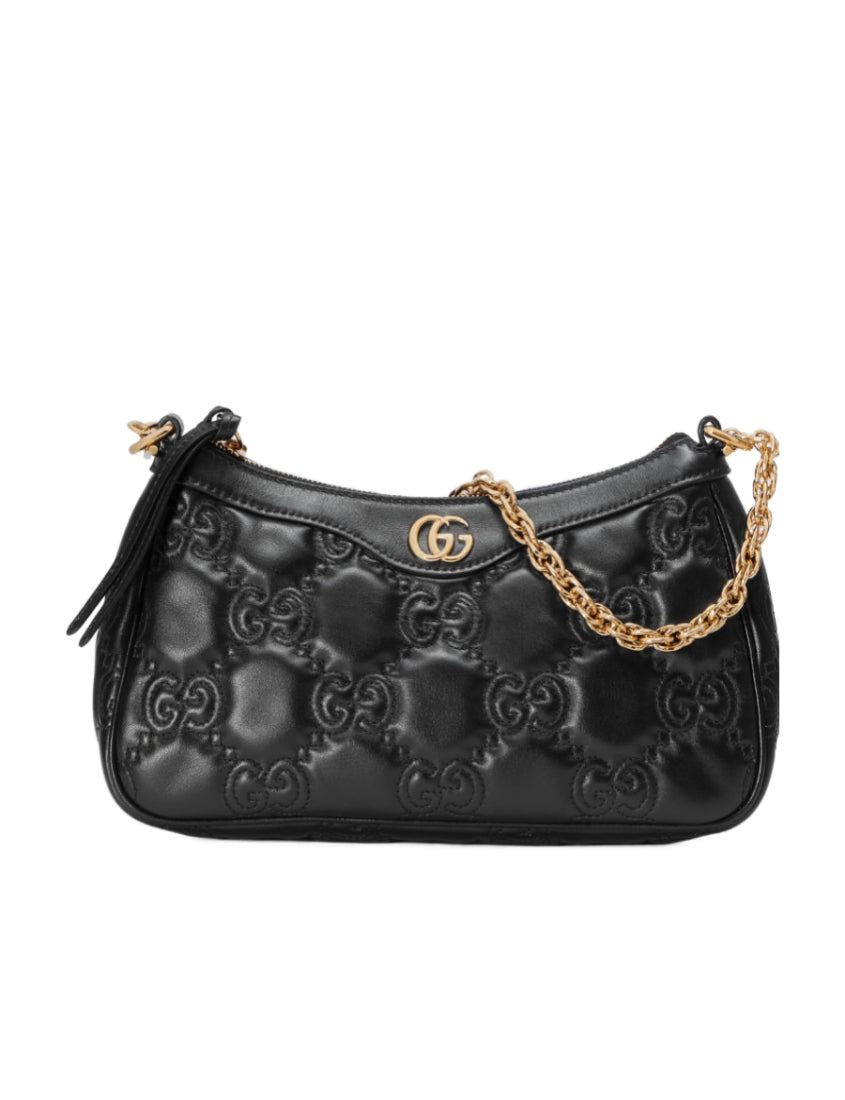 Gucci Black GG Leather Matelasse Chain Shoulder Bag