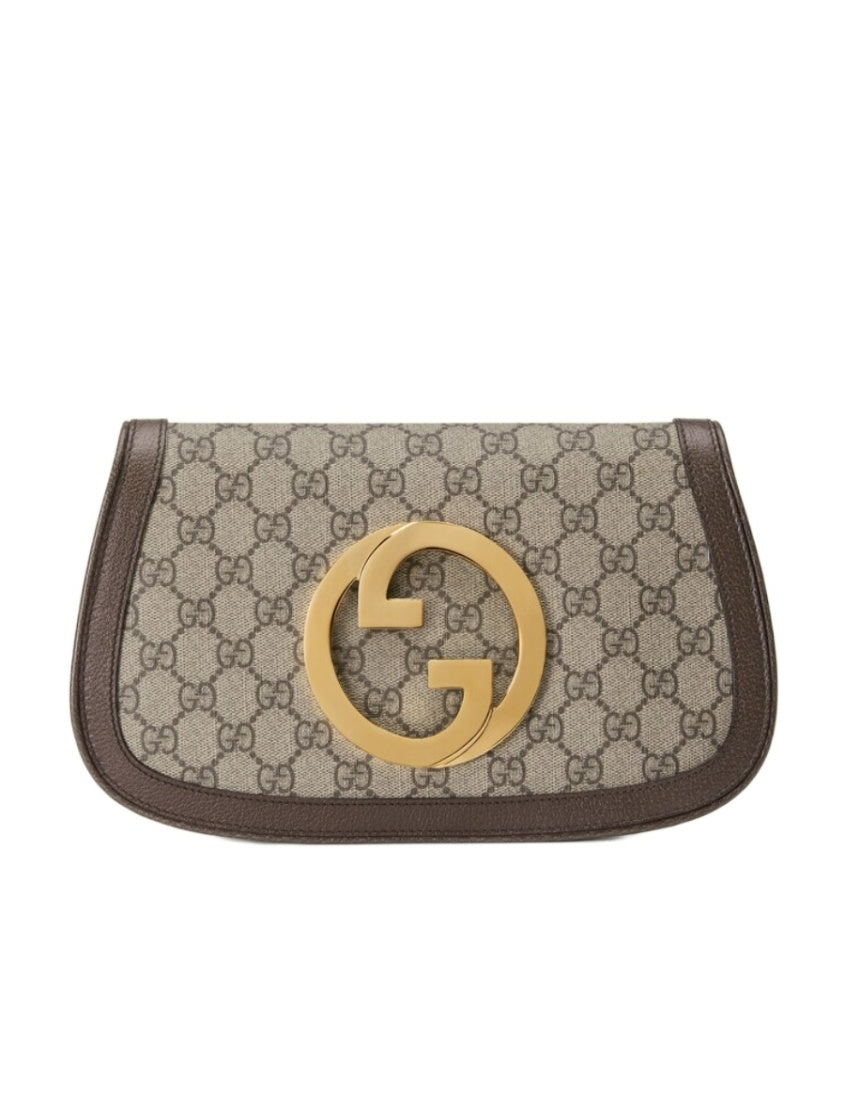 Gucci Blondie wallet on chain in beige and ebony Supreme