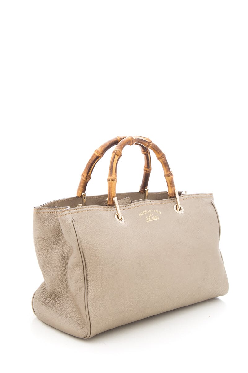 Gucci Gold Bamboo Shopper Handbag
