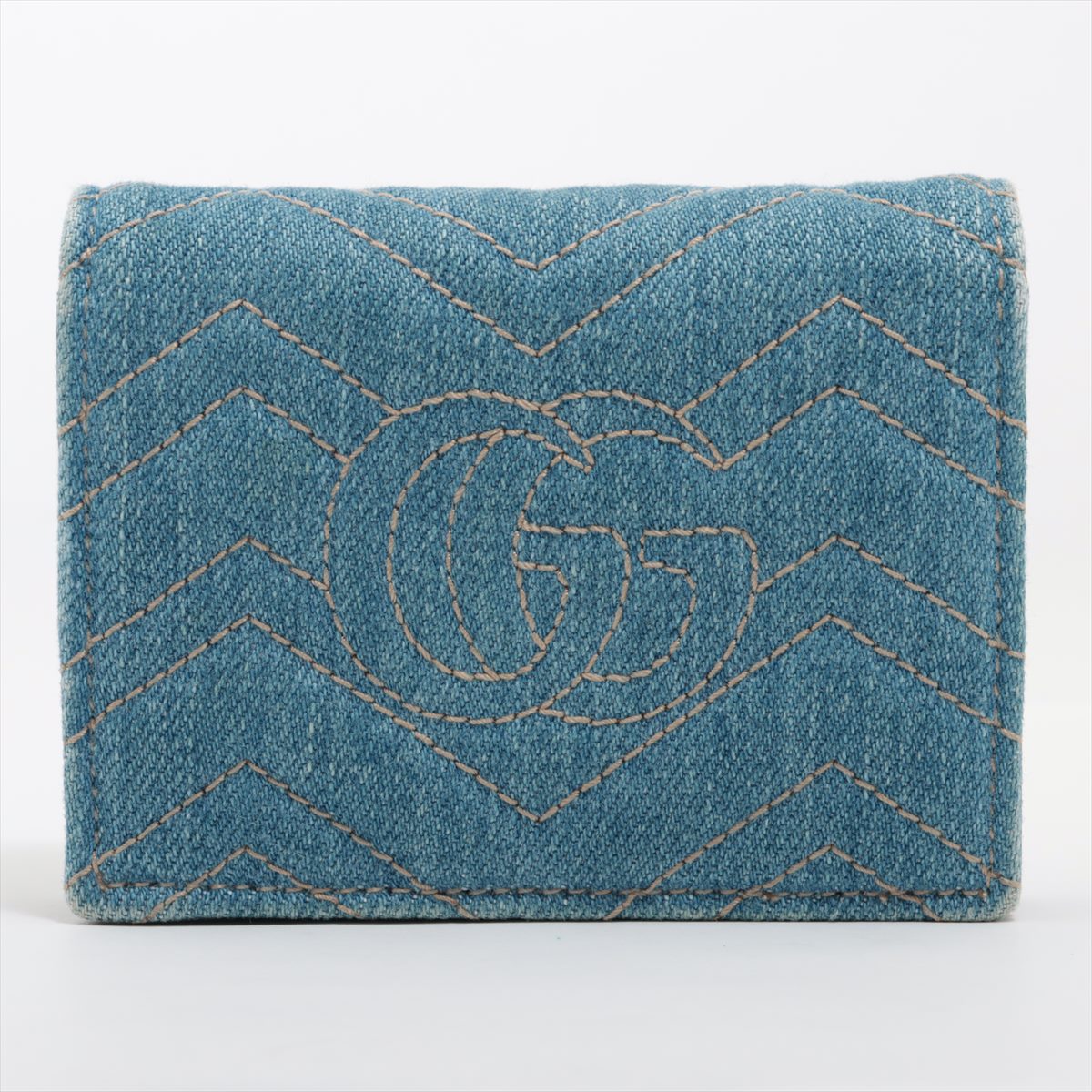 Gucci GG Marmont Denim Bifold Wallet