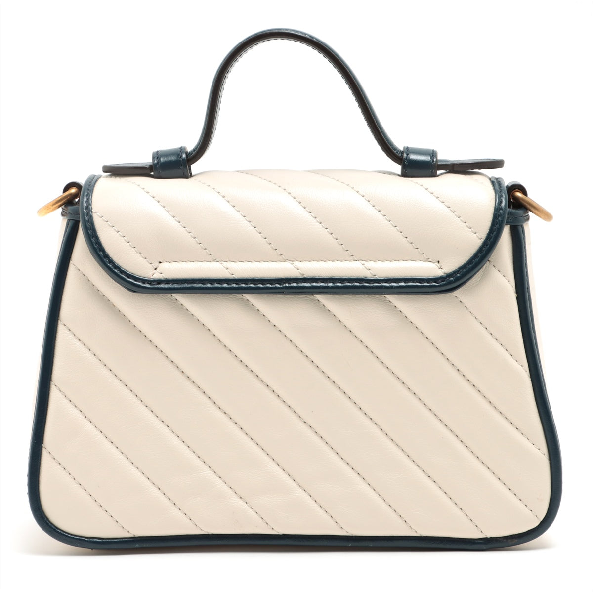 Gucci GG Marmont Leather Two Way Handbag White