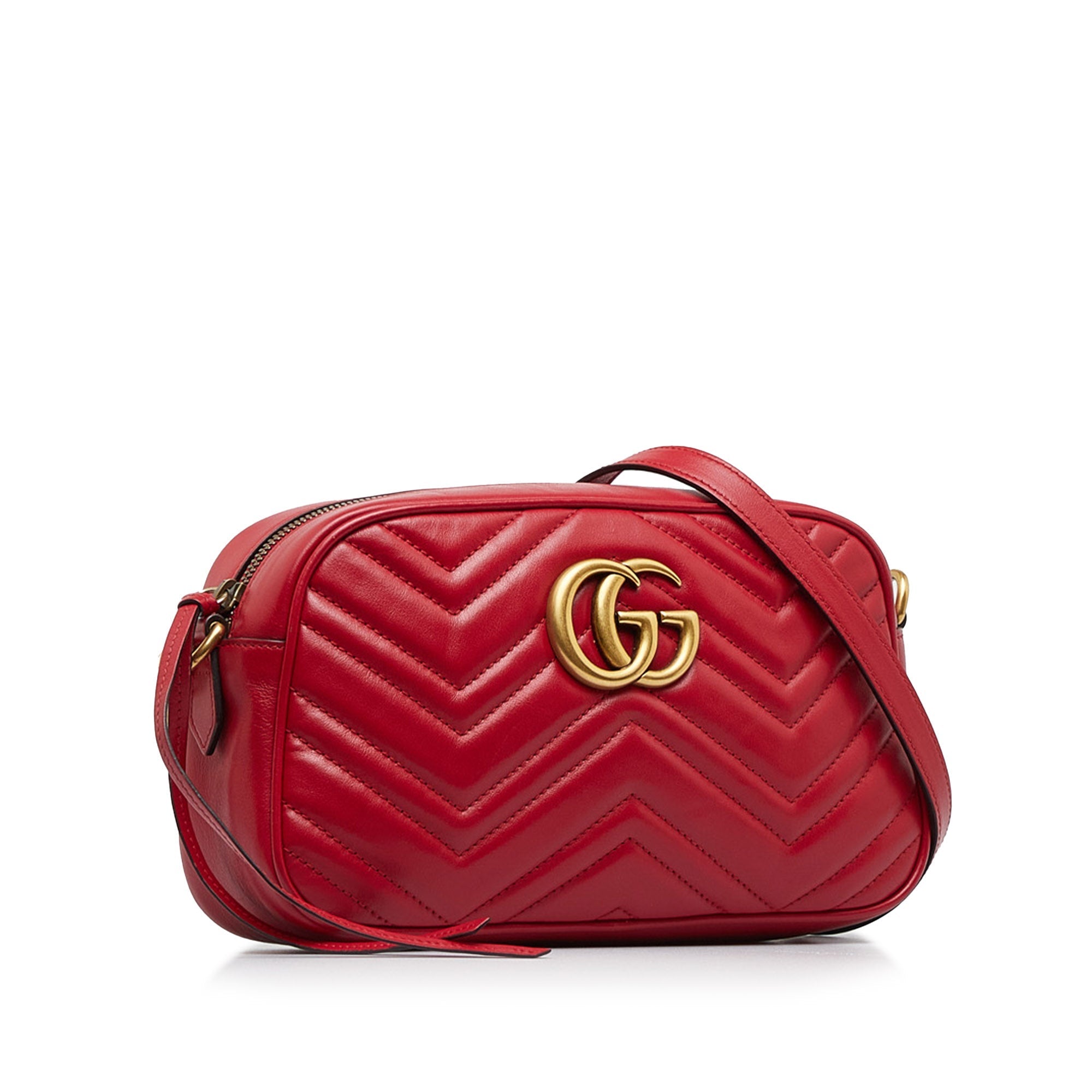 Gucci GG Marmont Red Matelass Leather