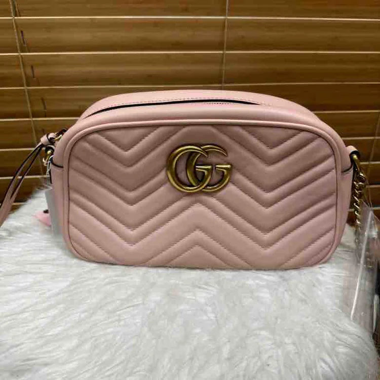 Gucci GG Marmont Shoulder Bag, Pink, Matelasse Leather, Small Women light pinkTopHandle Bags