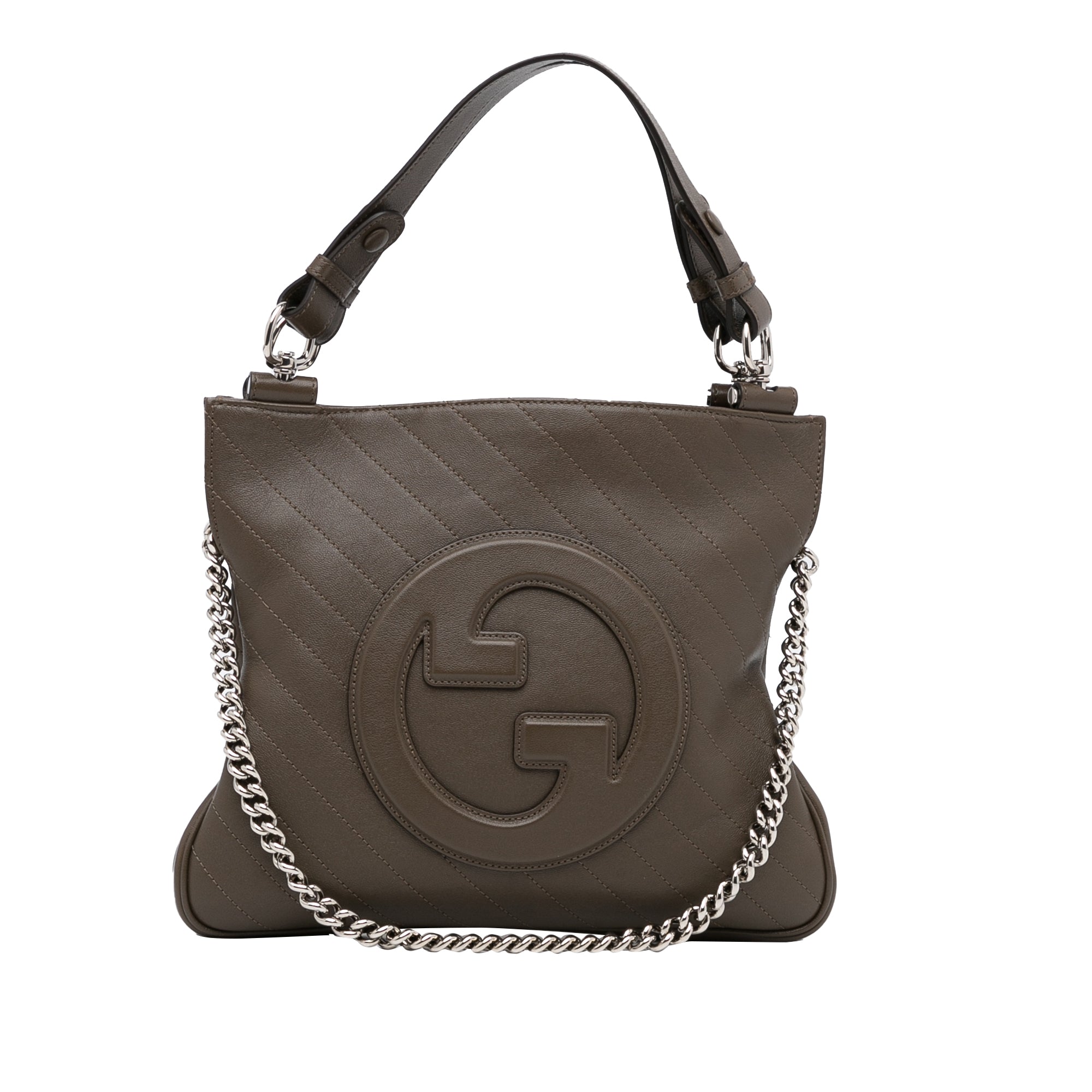Gucci Blondie Handbag Brown Leather