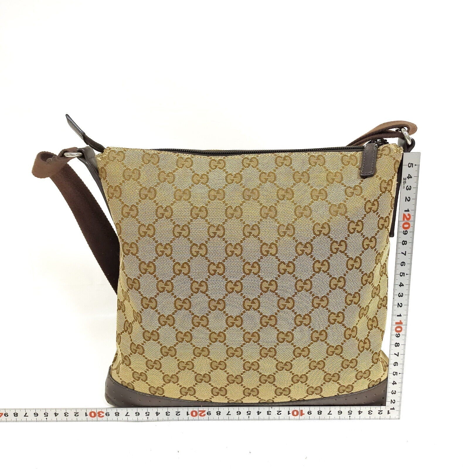Gucci Brown Canvas Crossbody Bag