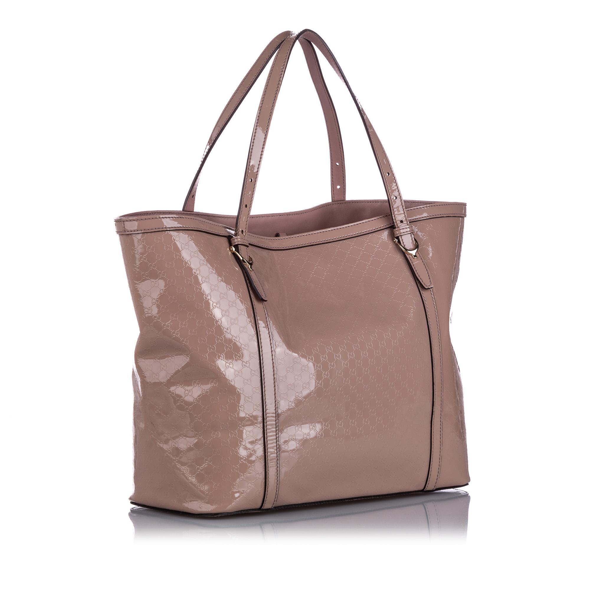Gucci Microguccissima Patent Leather Tote SHG12221