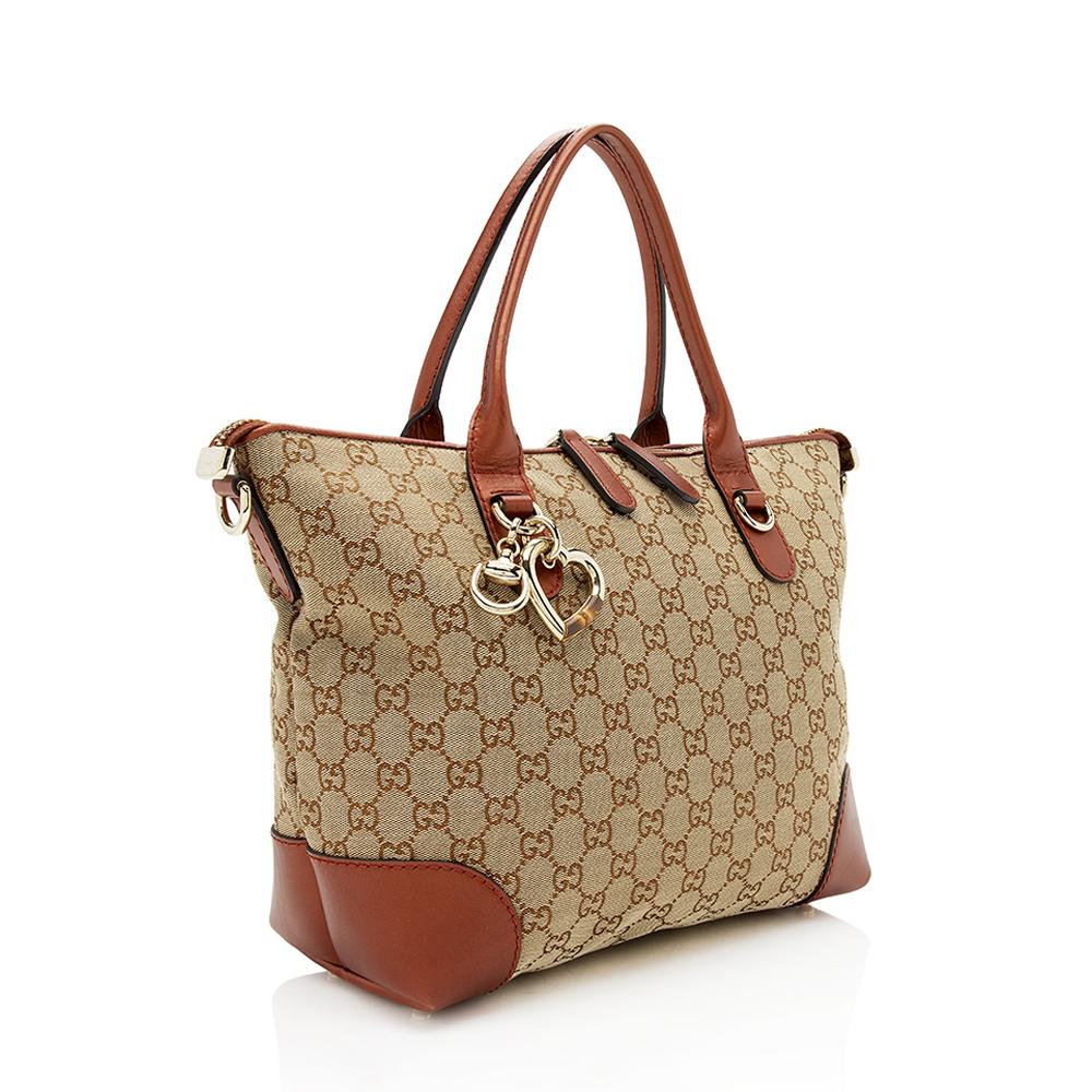 Gucci GG Canvas Heart Bit Medium Tote SHF12715