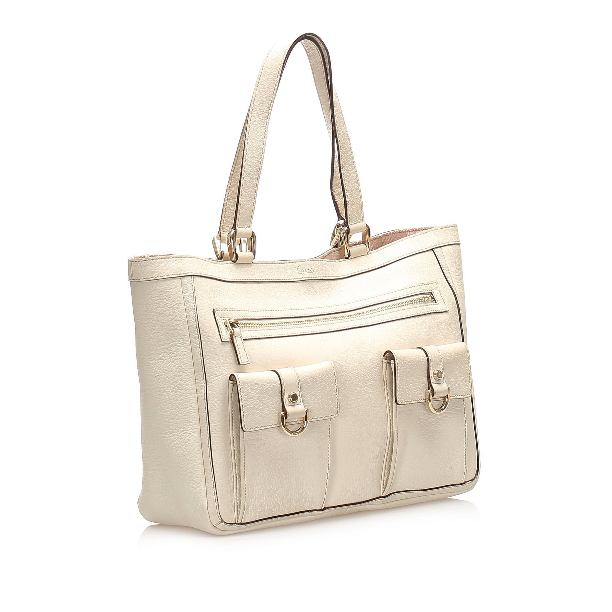 Gucci Abbey DRing Leather Tote Bag SHG12098