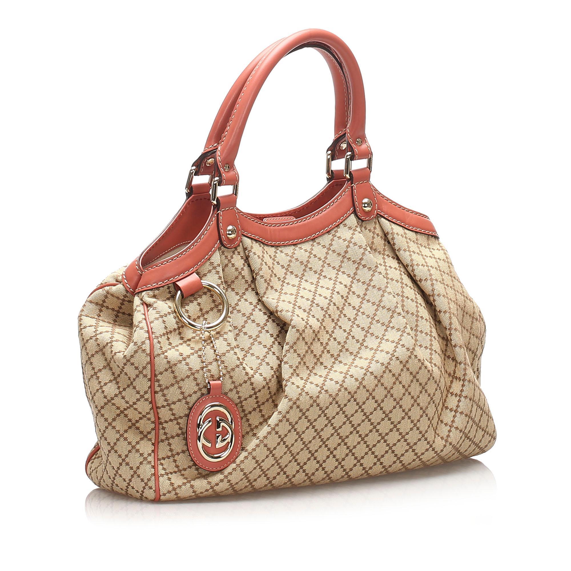 Gucci Diamante Sukey Canvas Tote Bag SHG11104