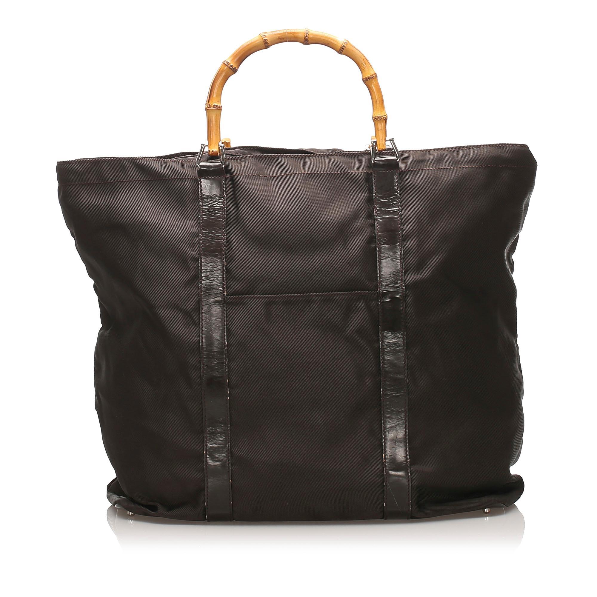 Gucci Bamboo Nylon Tote Bag SHG11038