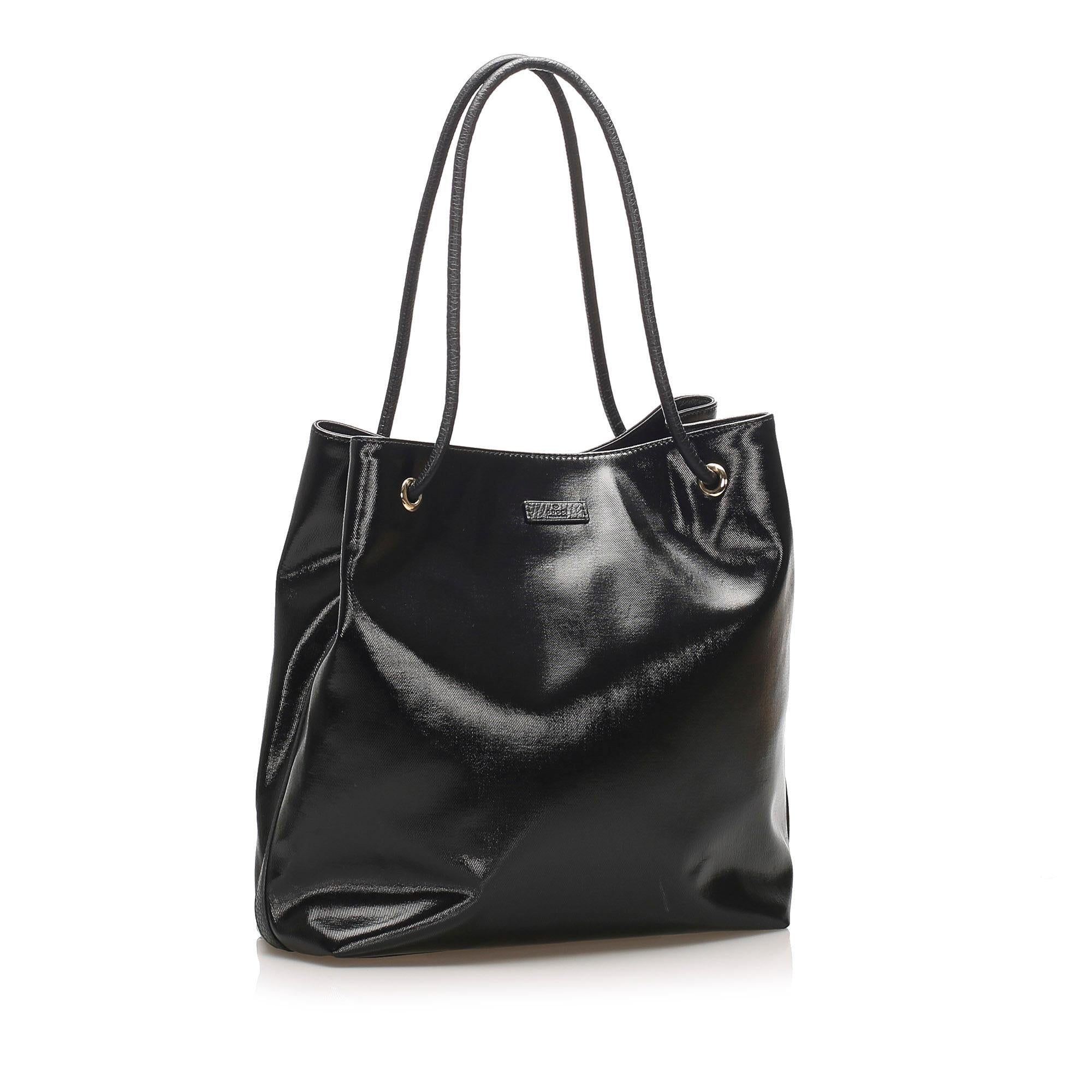 Gucci Patent Leather Gifford Tote Bag SHG11407