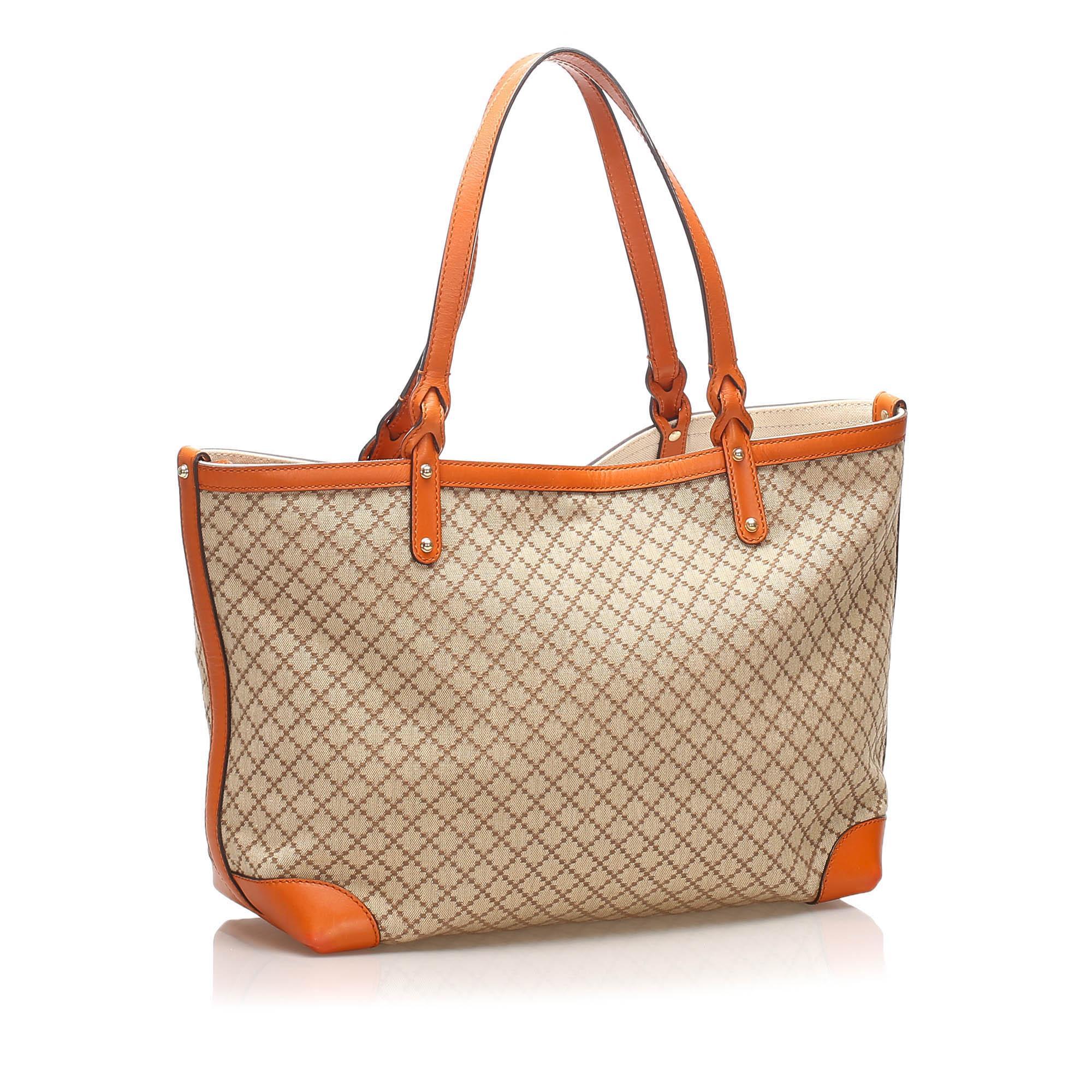 Gucci Diamante Craft Canvas Tote Bag SHG11098