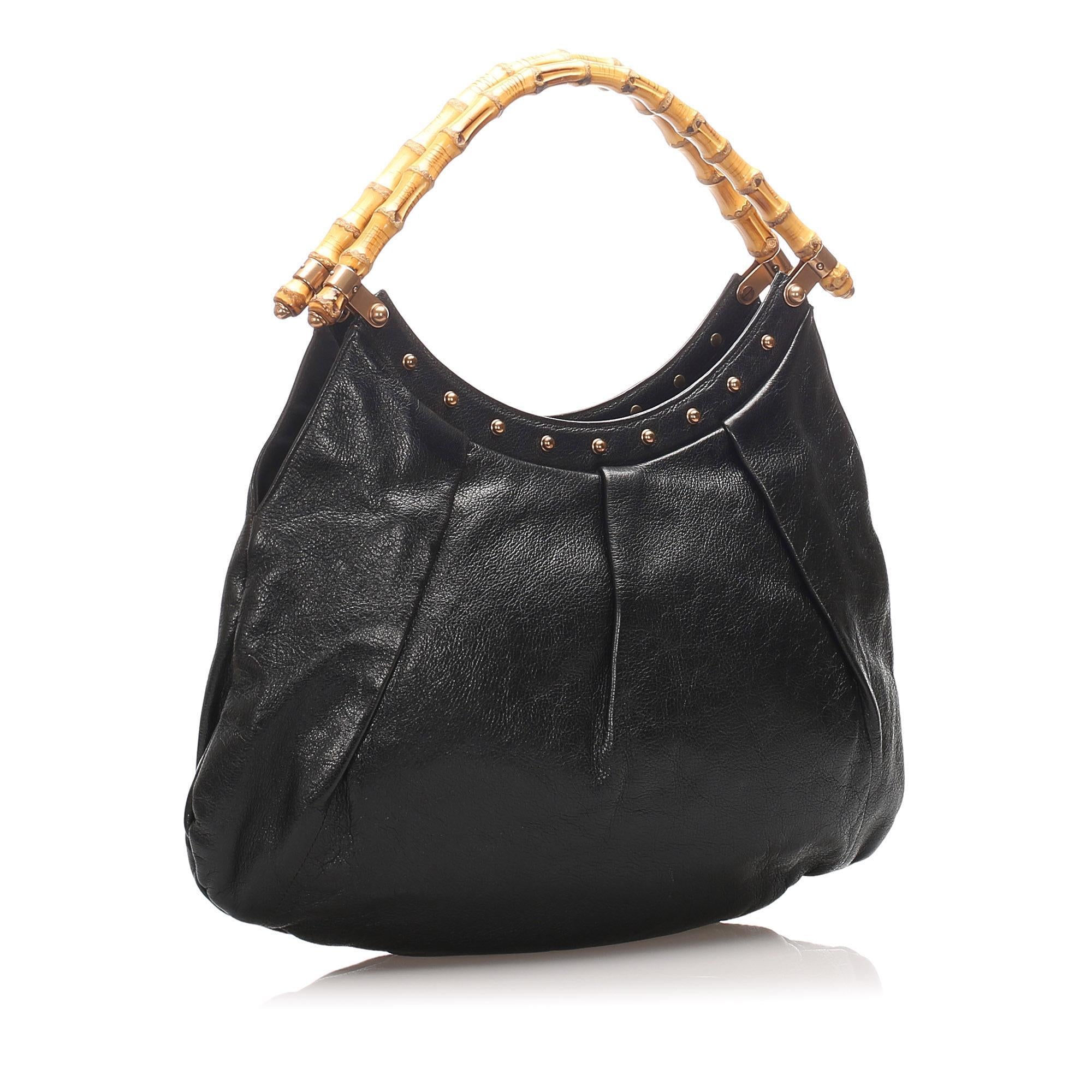 Gucci Leather Bamboo Tote SHG10596