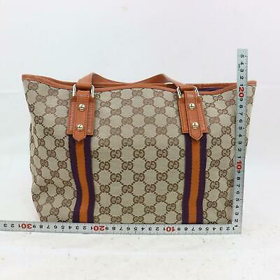 Gucci Tote Bag Brown Canvas SHC115962