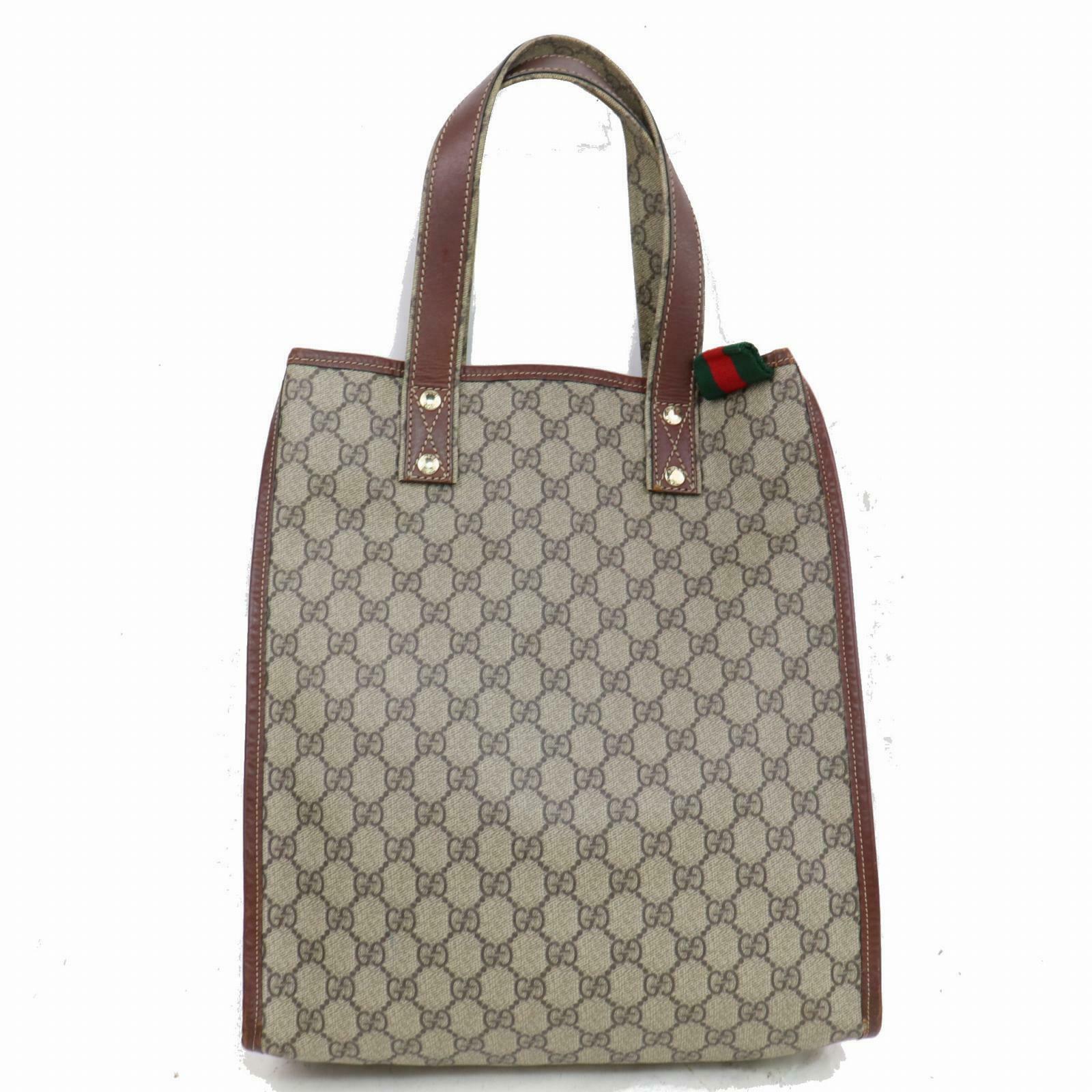 Gucci Tote Bag Brown PVC SHC115132