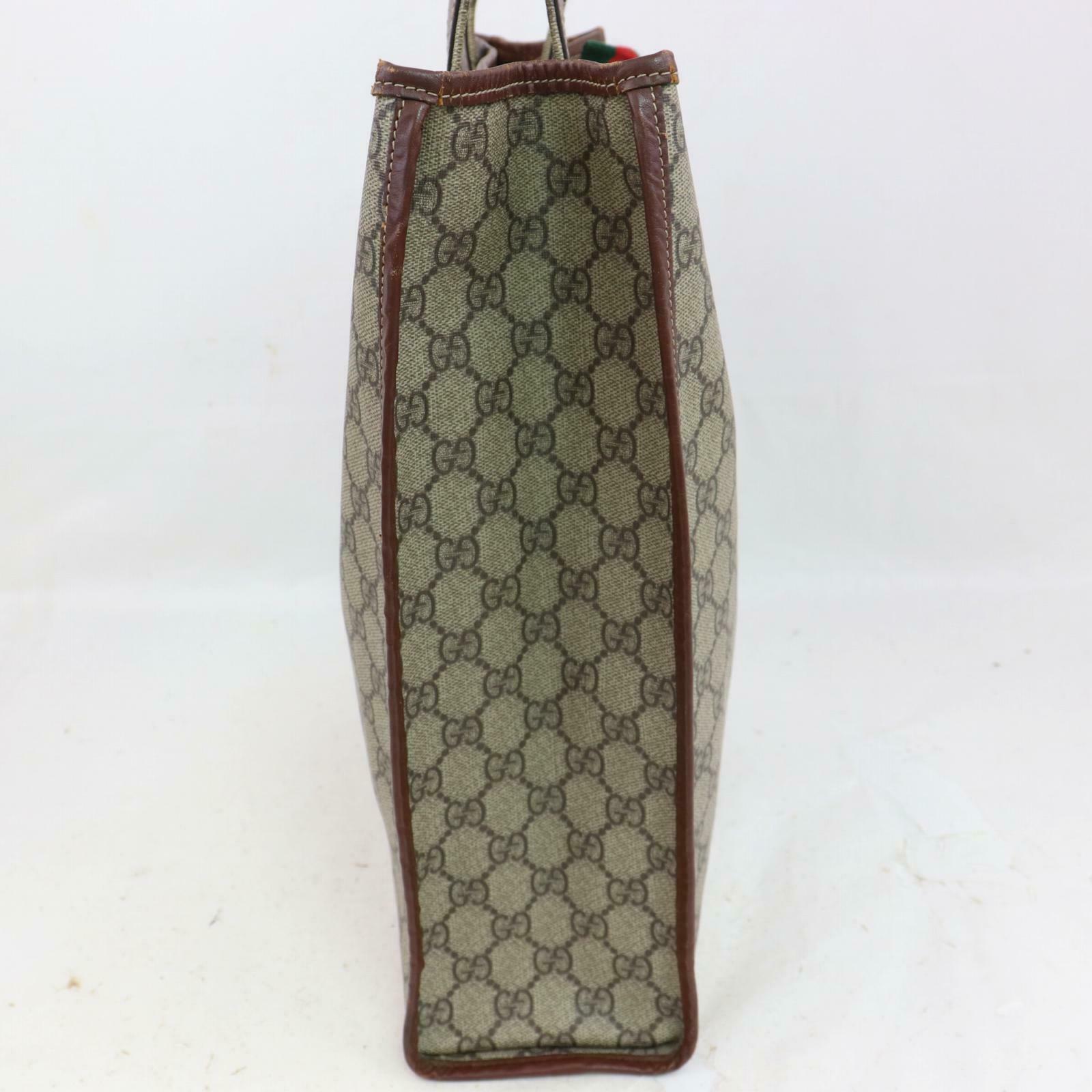 Gucci Tote Bag Brown PVC SHC115132