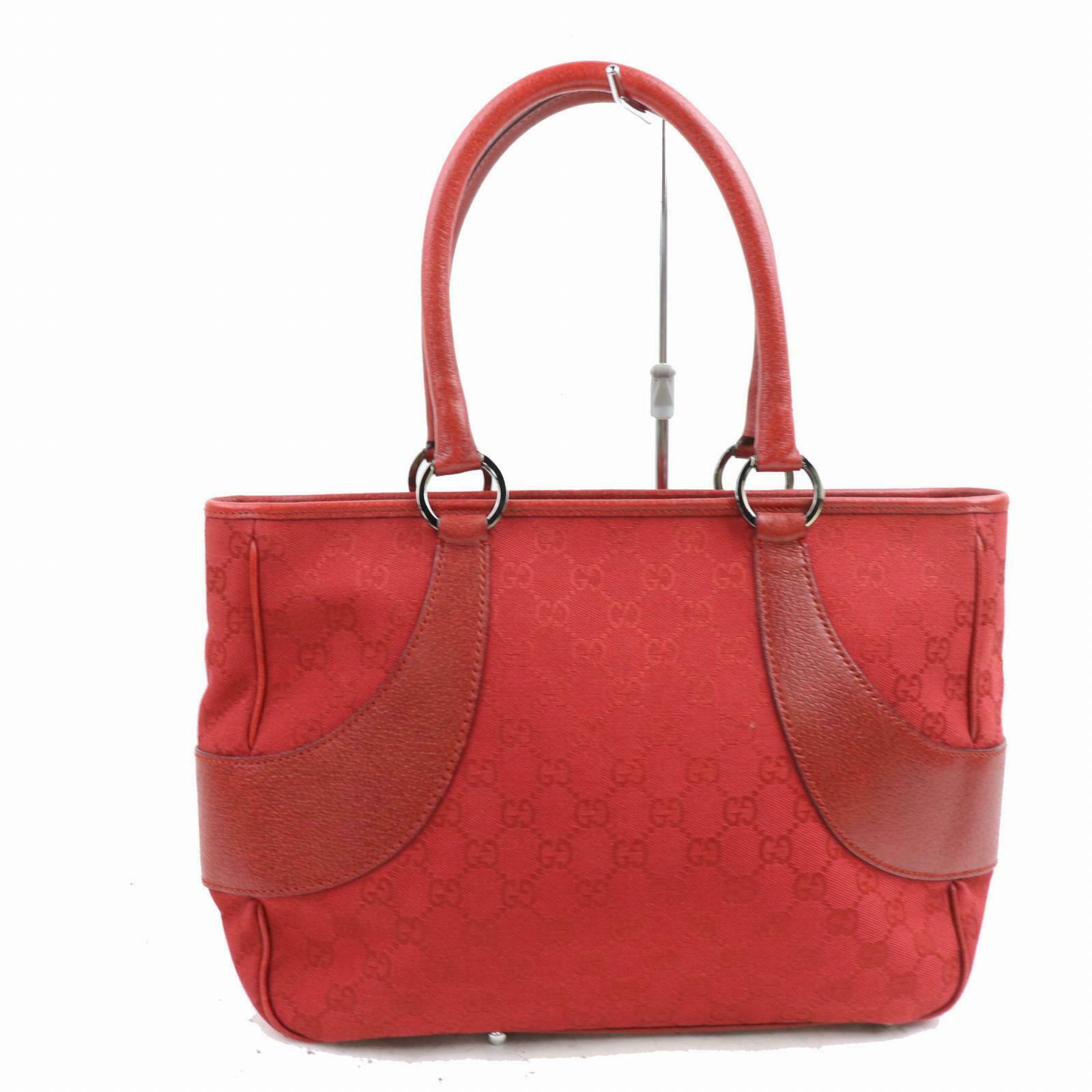 Gucci Tote Bag Red Canvas SHC115698