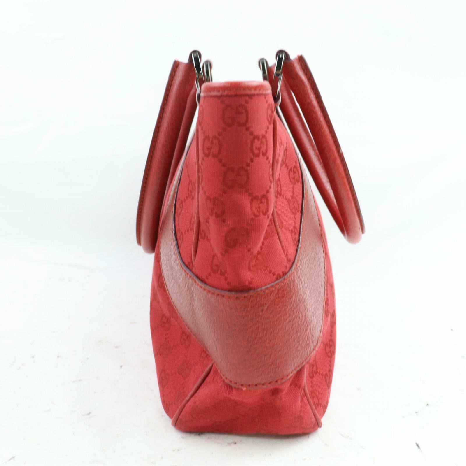 Gucci Tote Bag Red Canvas SHC115698