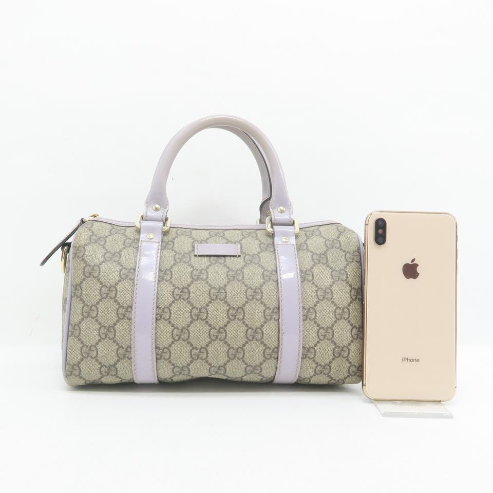 Gucci Bag Boston Brown Canvas Tote