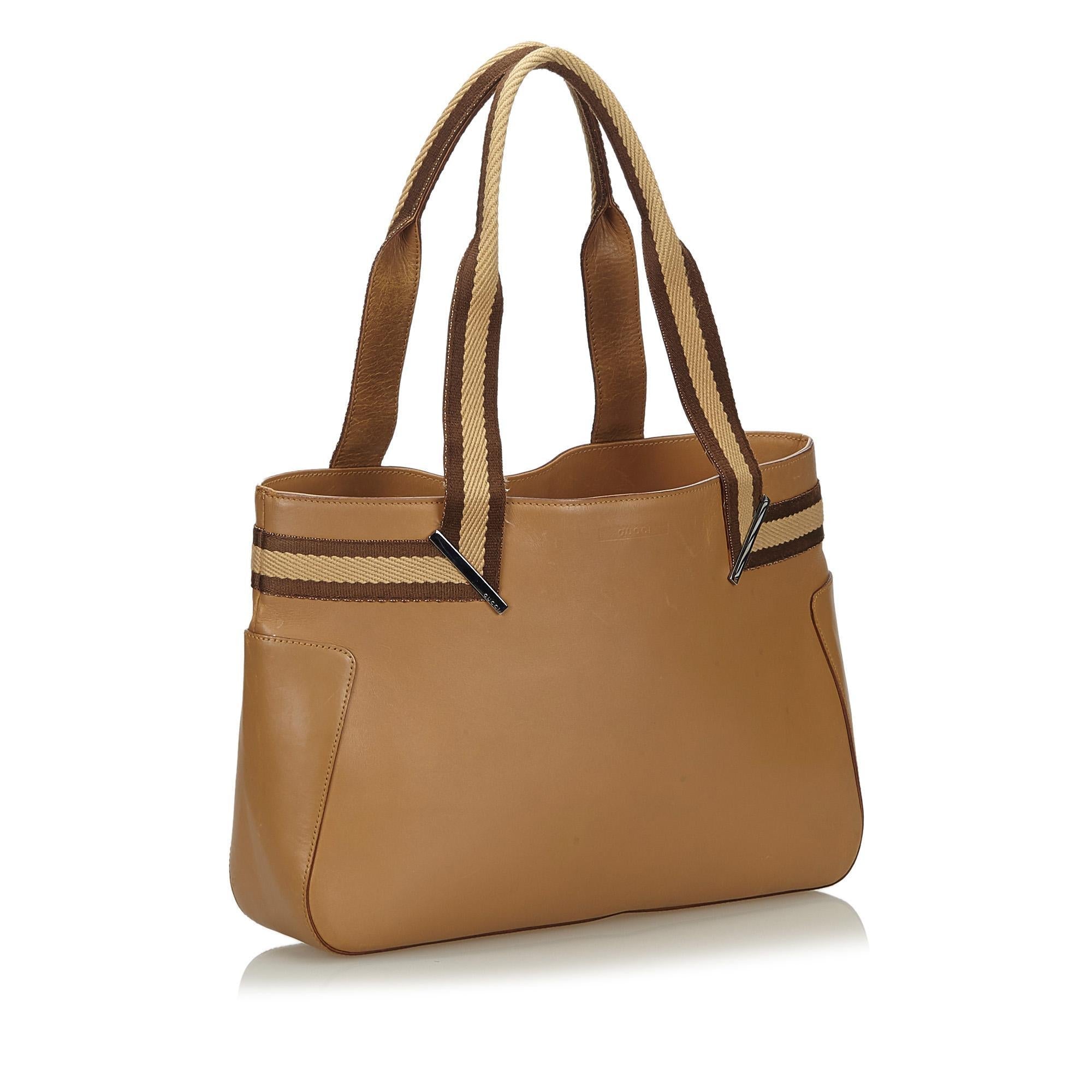 Gucci Web Leather Tote SHG10428