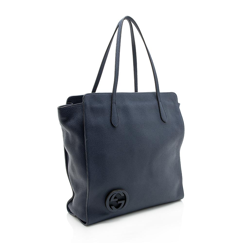 Gucci Leather Grand Prix Interlocking GG Large Tote SHF11706