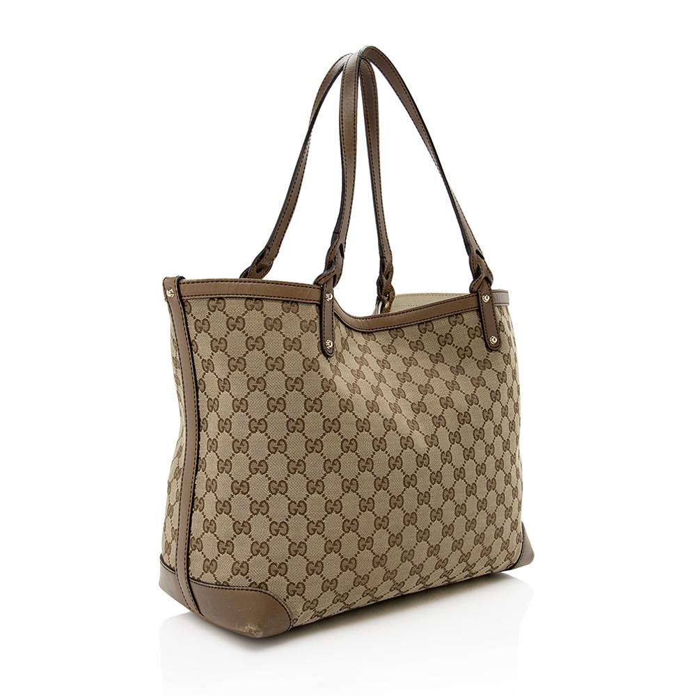 Gucci GG Canvas Medium Craft Tote SHF13825