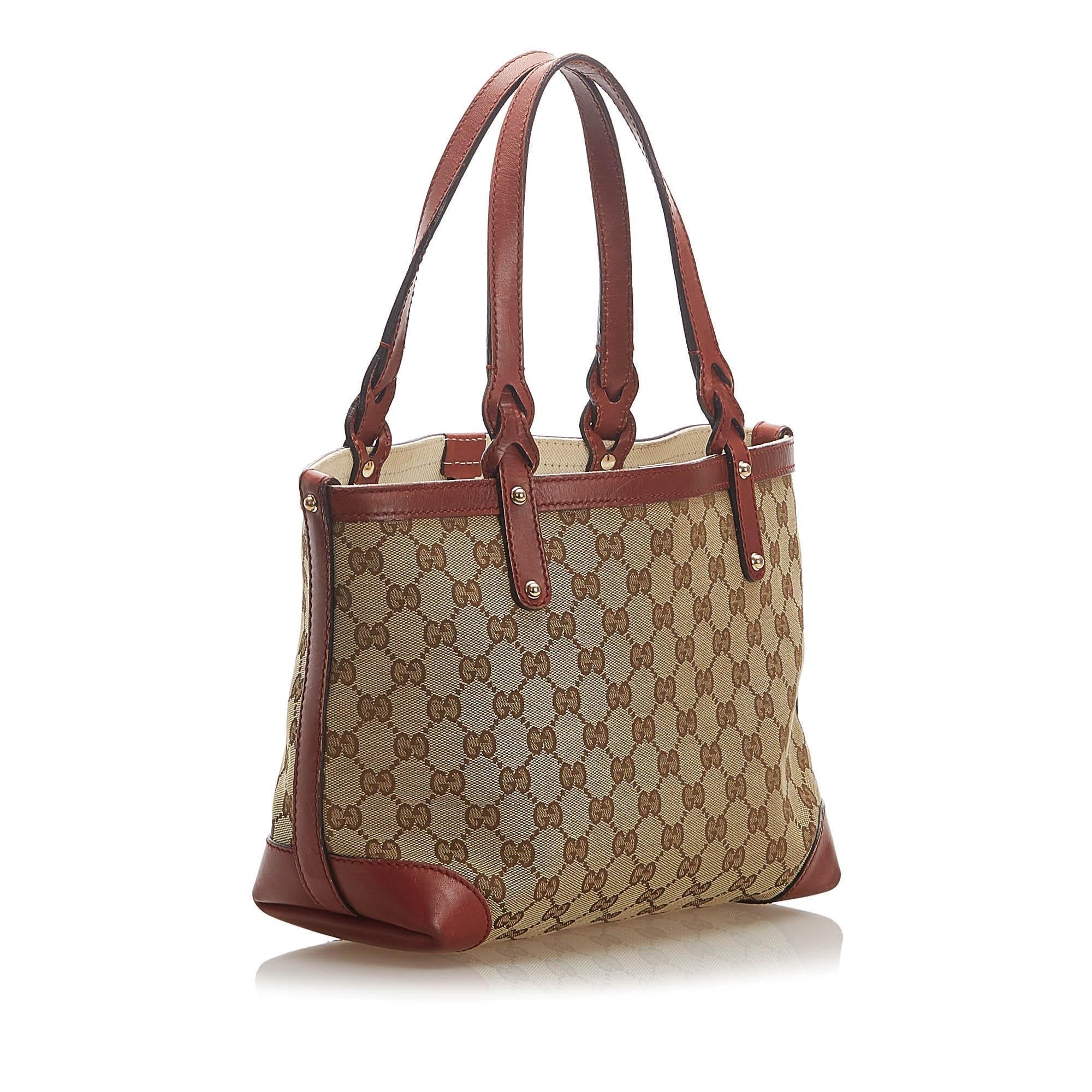 Gucci GG Canvas Craft Tote Bag SHG17776
