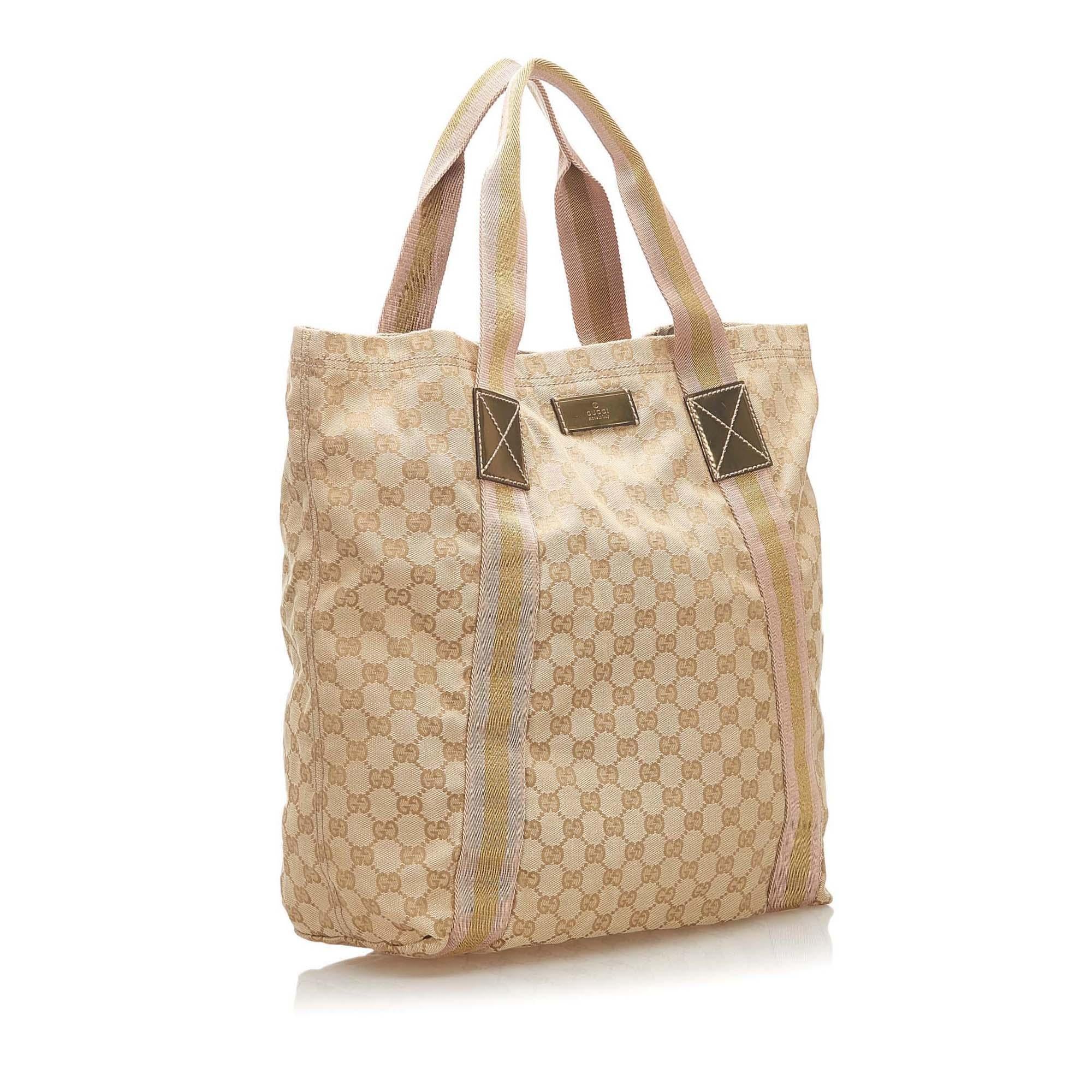 Gucci GG Canvas Web Tote Bag SHG18086