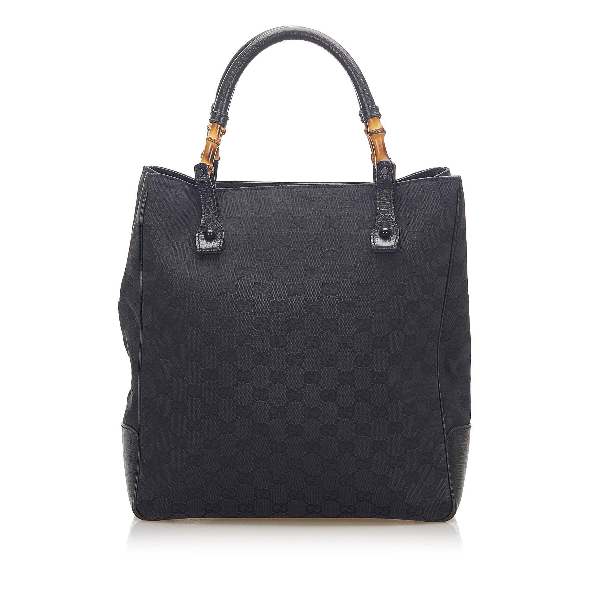Gucci Bamboo GG Canvas Tote Bag SHG18213